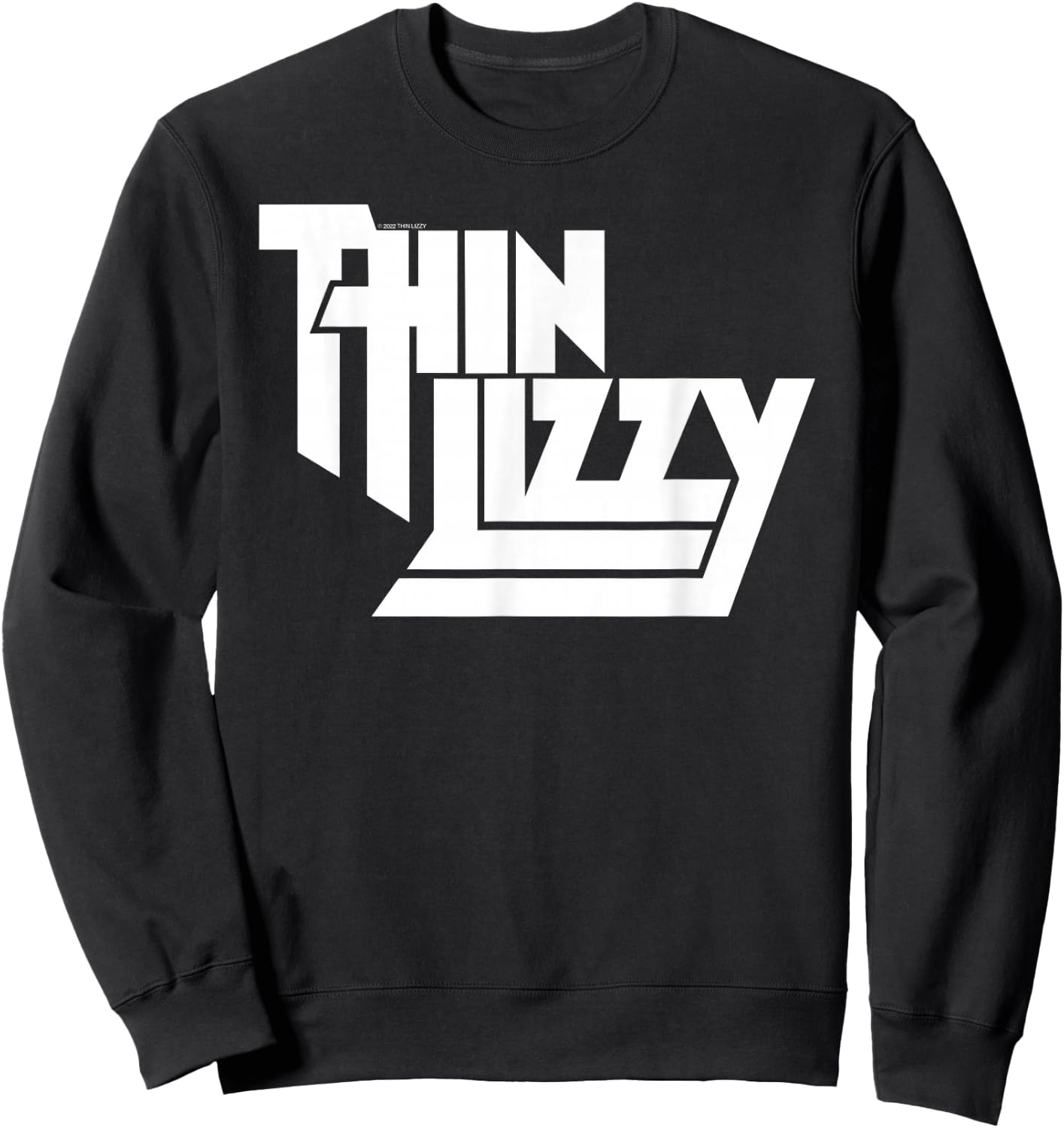 Thin Lizzy White Stacked Logo Sweatshirt - Sweatshirt | Black