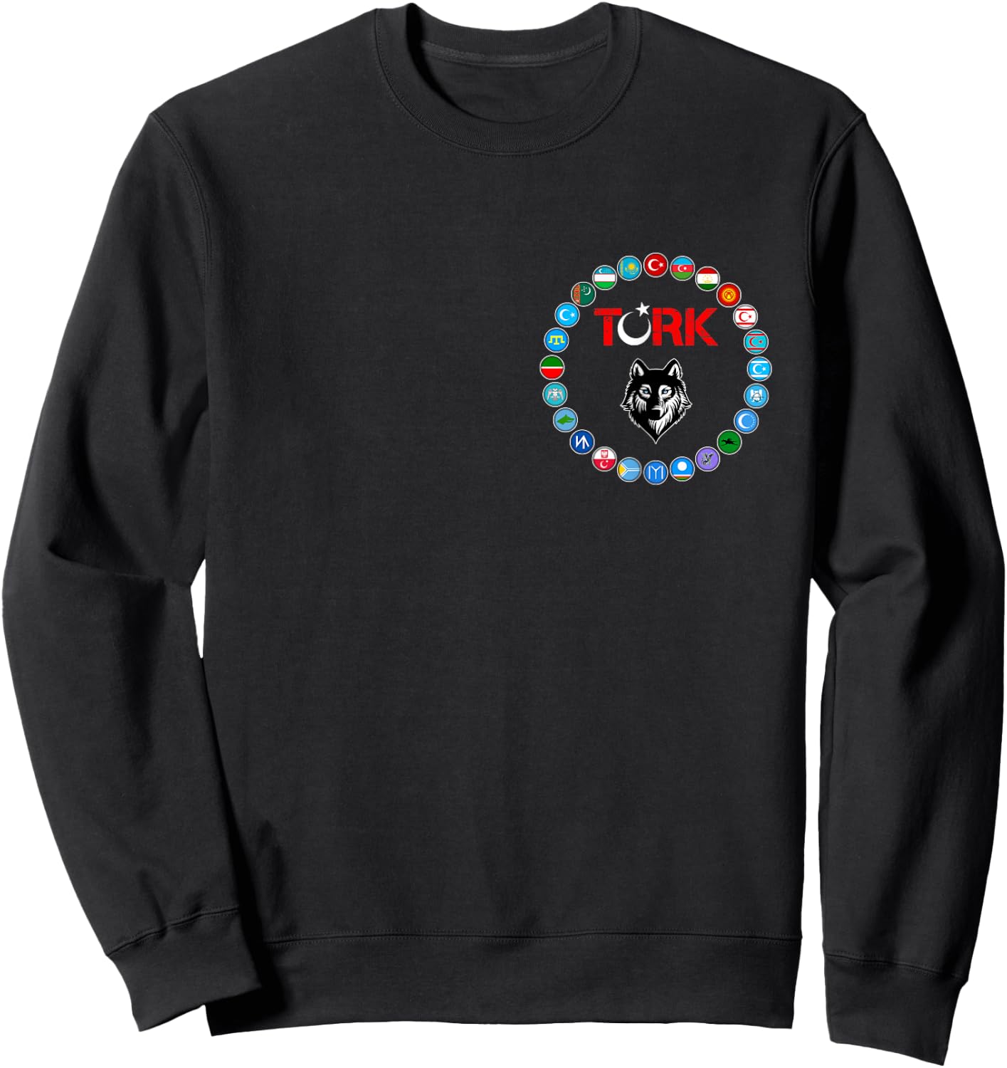 Kazakhstan,Gokturk,Turan,Turkey Flag,Turk Bayragi,Turkiye. Sweatshirt - Sweatshirt | Black