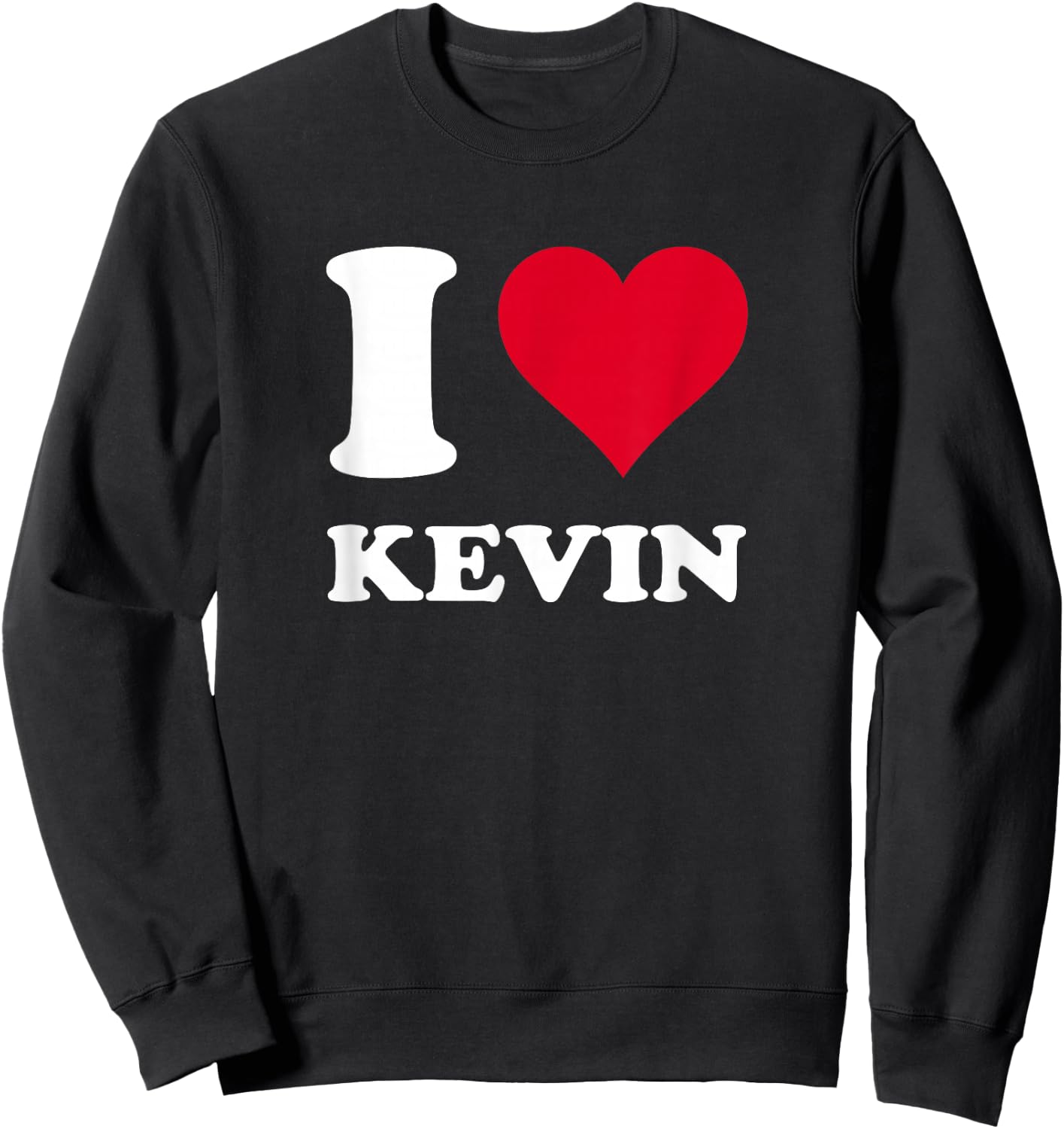 Red Heart I Love Kevin. Sweatshirt - Sweatshirt | Black