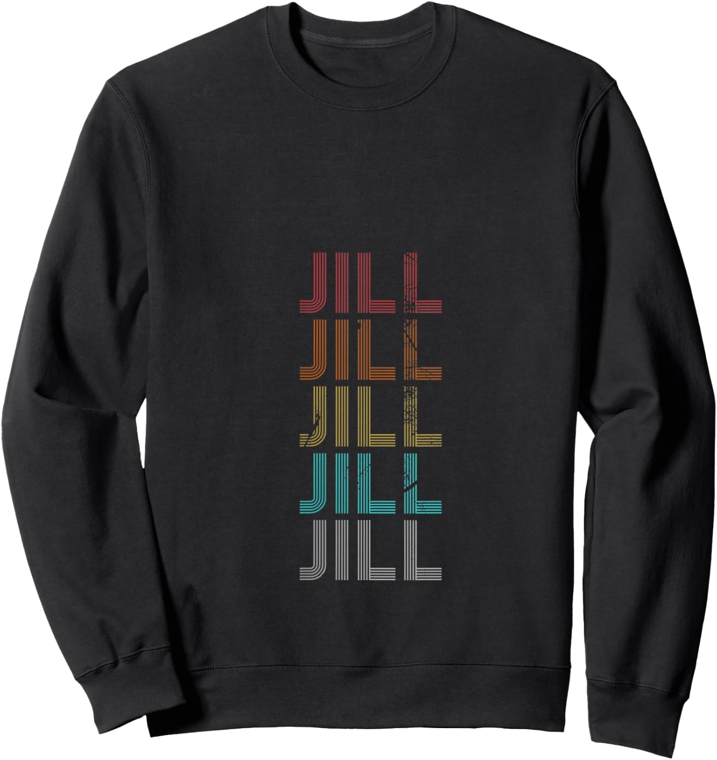 Retro Vintage Jill V-Neck Sweatshirt - Sweatshirt | Black