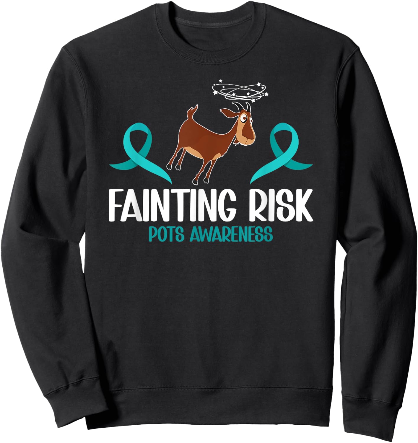 Fainting Risk POTS Awareness Day POTS Warrior POTS Fighter Sweatshirt - Sweatshirt | Black