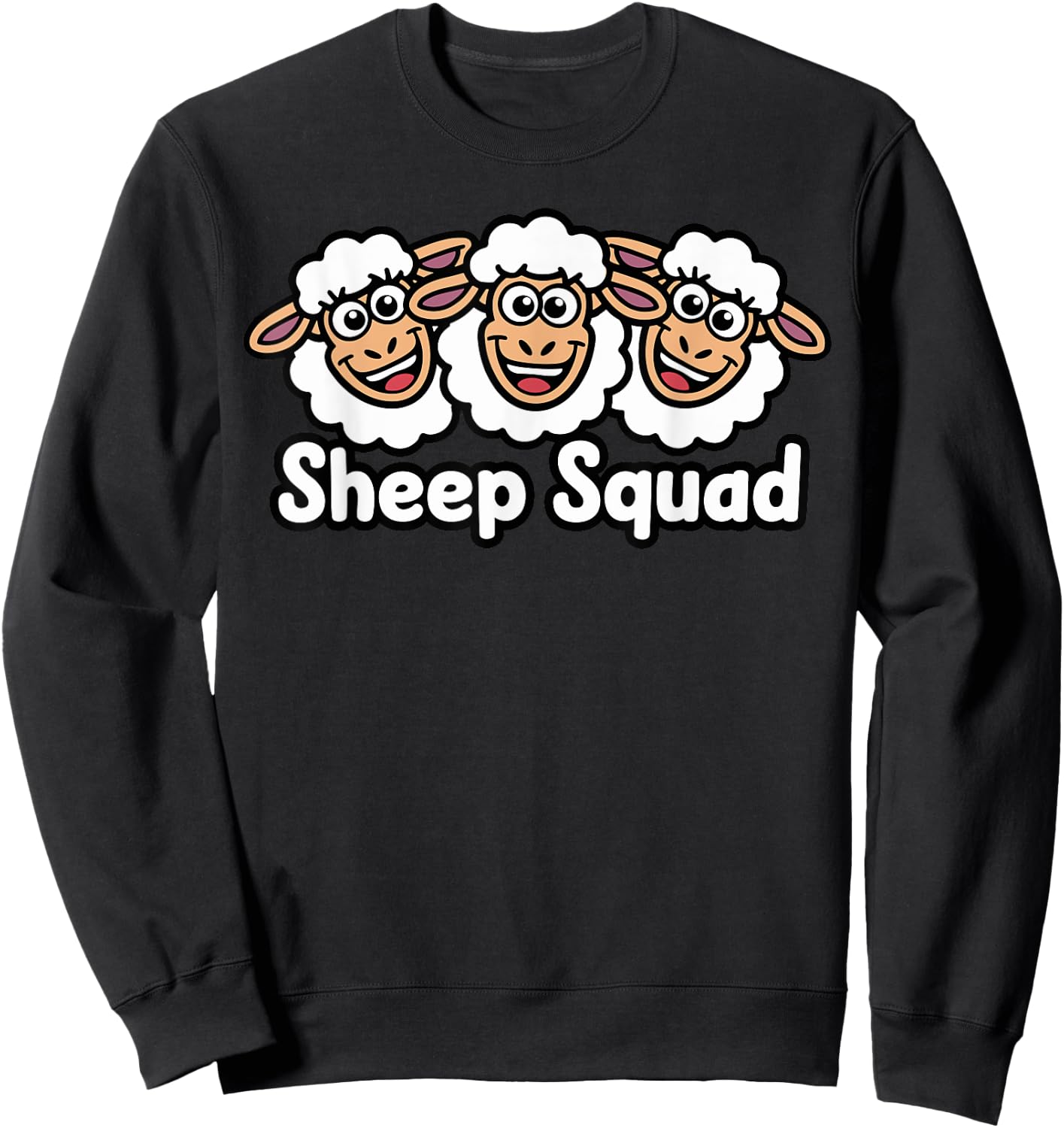 Sheep Squad for Sheep Lover Shirt | Cool Sheep Sweatshirt - Sweatshirt | Black