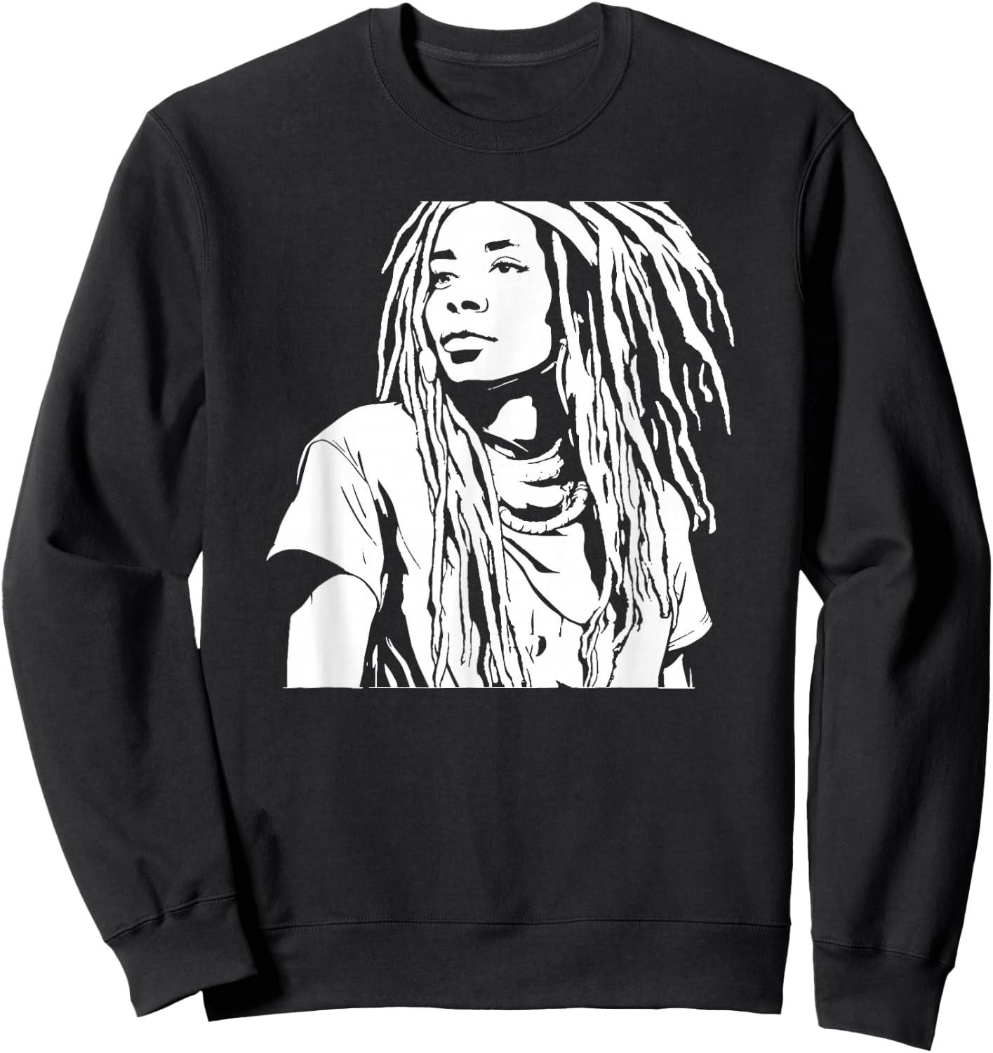Rasta Hair Hairstyle - Rastafari Dreads Dreadlocks , black Sweatshirt - Sweatshirt | Black