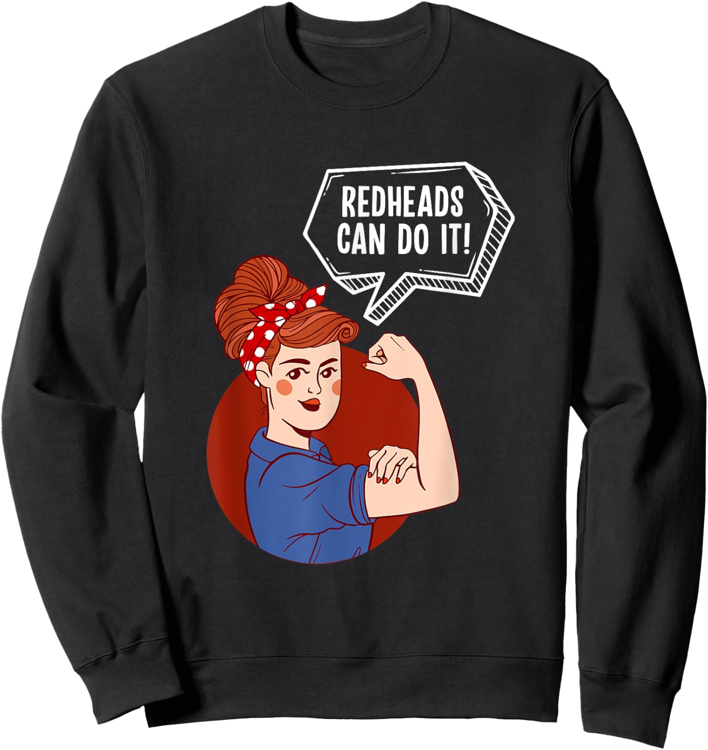 Redheads Can Do It Women Red Hair Sweatshirt - Sweatshirt | Black