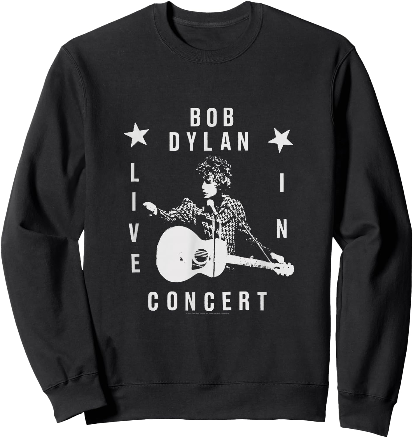 Bob Dylan Live In Concert Official , Black, S Sweatshirt - Sweatshirt | Black