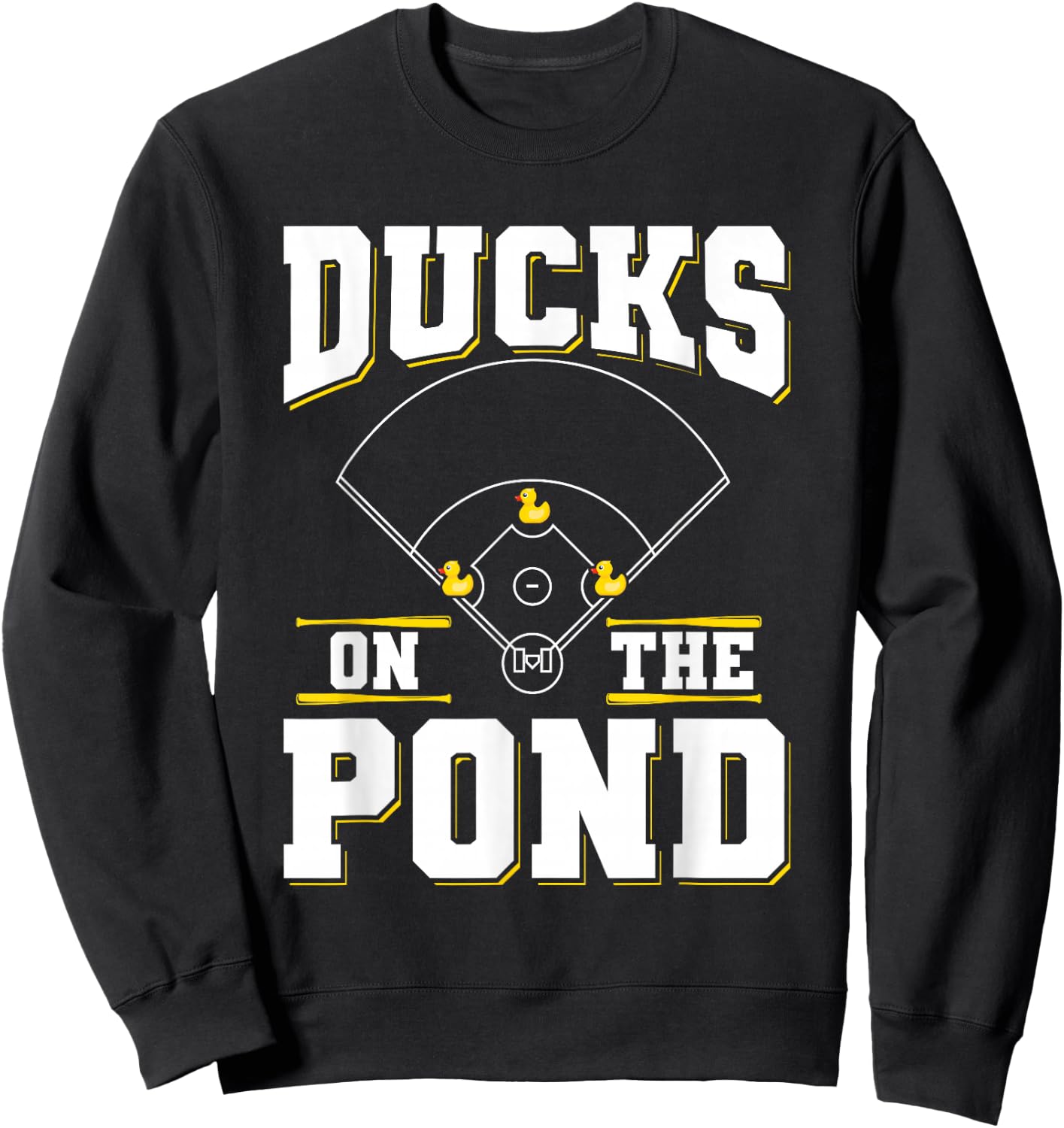 Ducks on the pond Design for a Baseball player Sweatshirt - Sweatshirt | Black