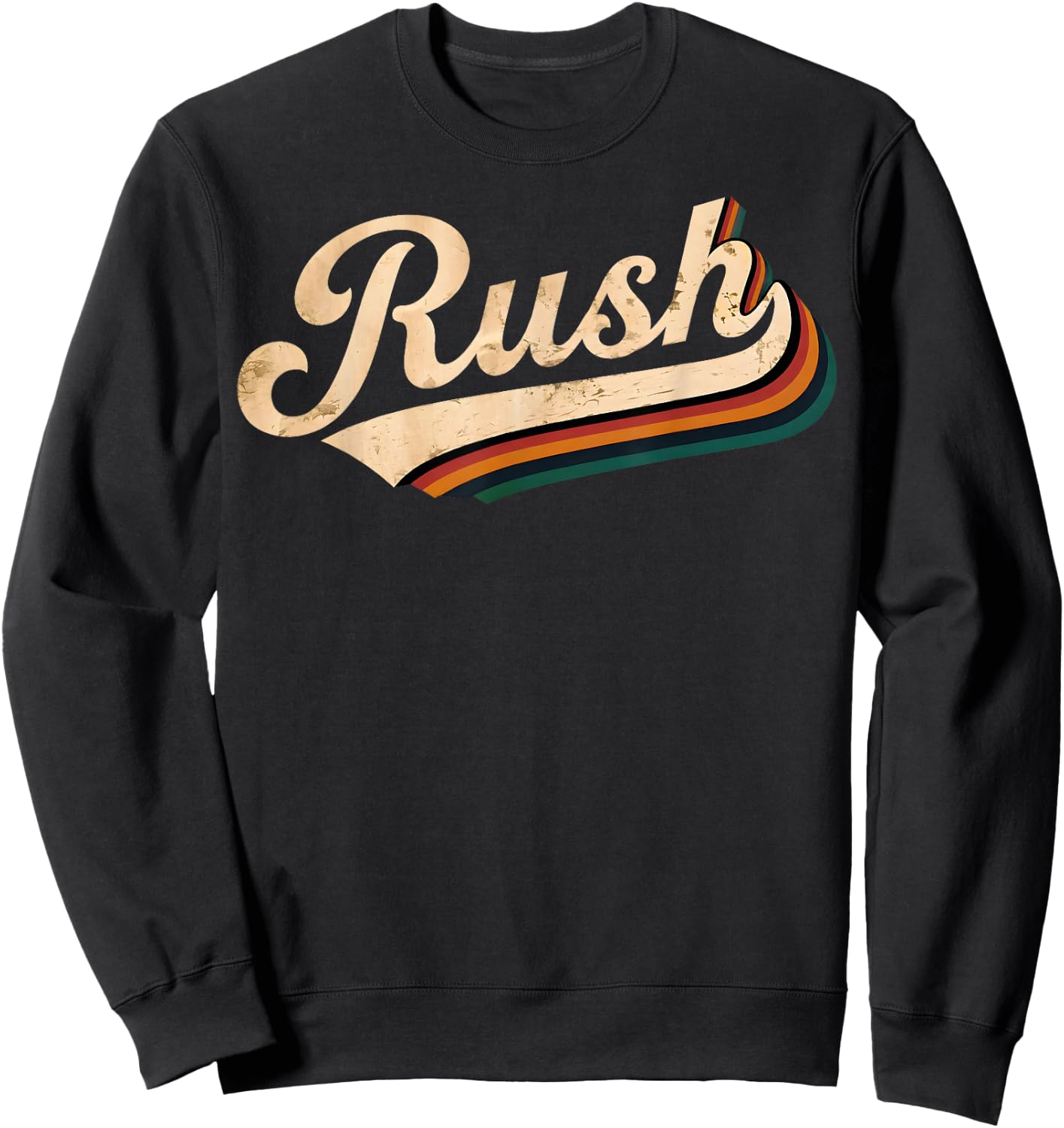 Vintage Rush Name Classic Gifts Women Kid Sweatshirt - Sweatshirt | Black