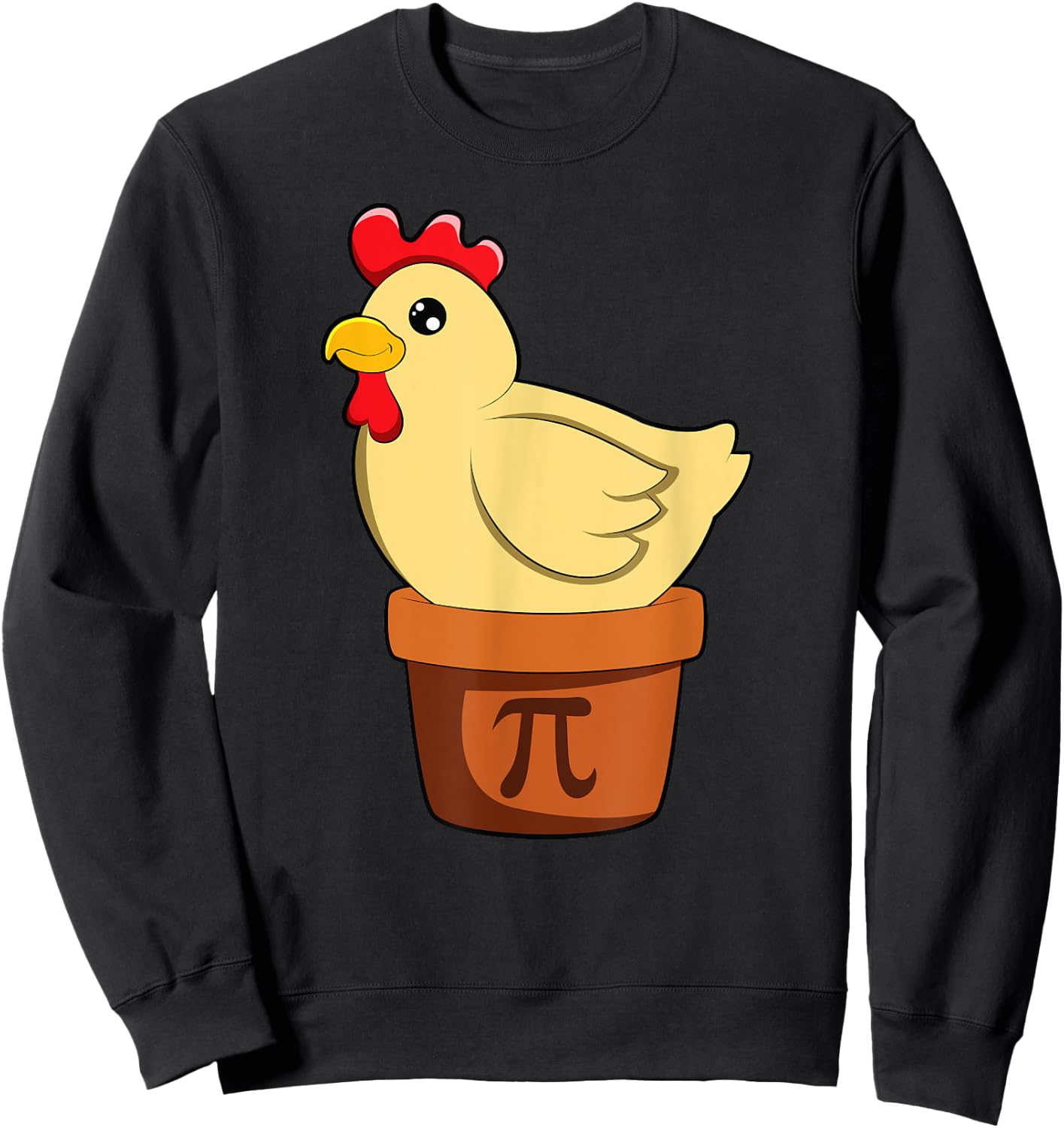 Chicken Pot PI Day Men Women Kids Math Sweatshirt - Sweatshirt | Black