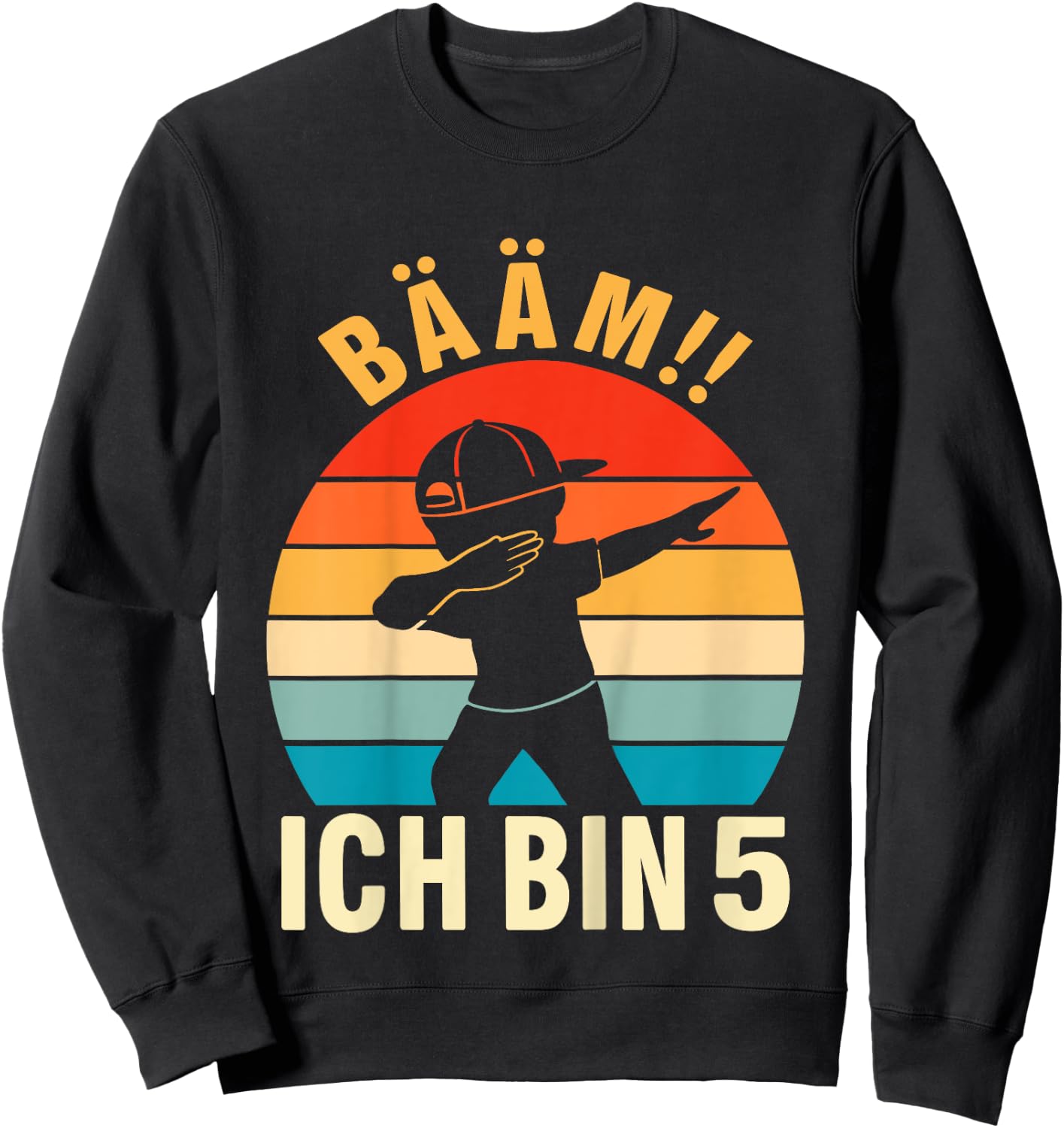 Kids Dabbing 5 Years 5th Birthday for Boys , black Sweatshirt - Sweatshirt | Black