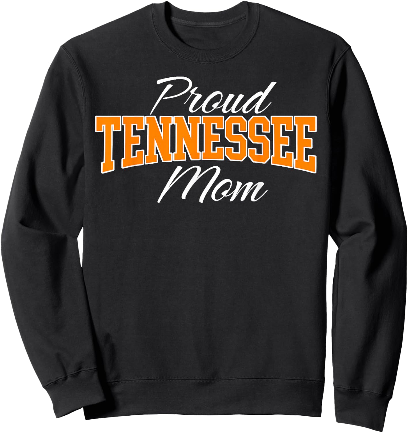 Tennessee Mom | Classic TN Orange Vintage Varsity Sweatshirt - Sweatshirt | Black
