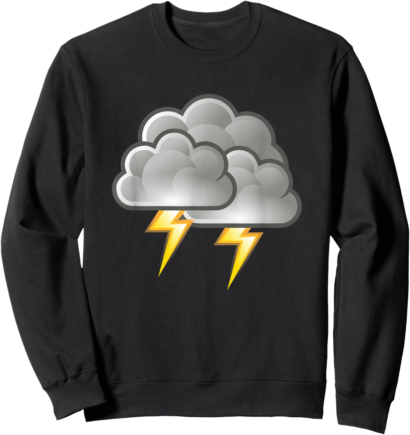 Clouds With Lightning Halloween Costume Funny Halloween Sweatshirt - Sweatshirt | Black