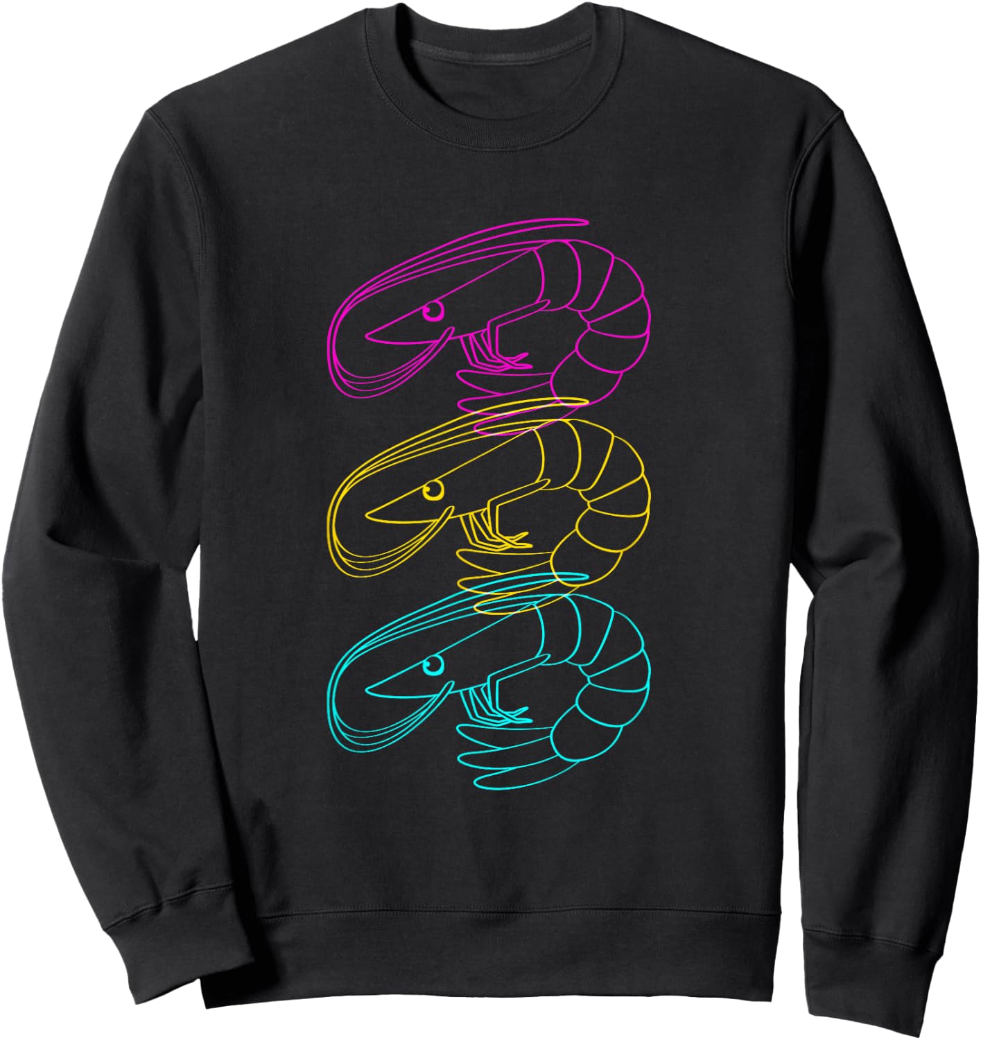 Colorful Shrimp Seafood Festival Shrimp Lover Sweatshirt - Sweatshirt | Black