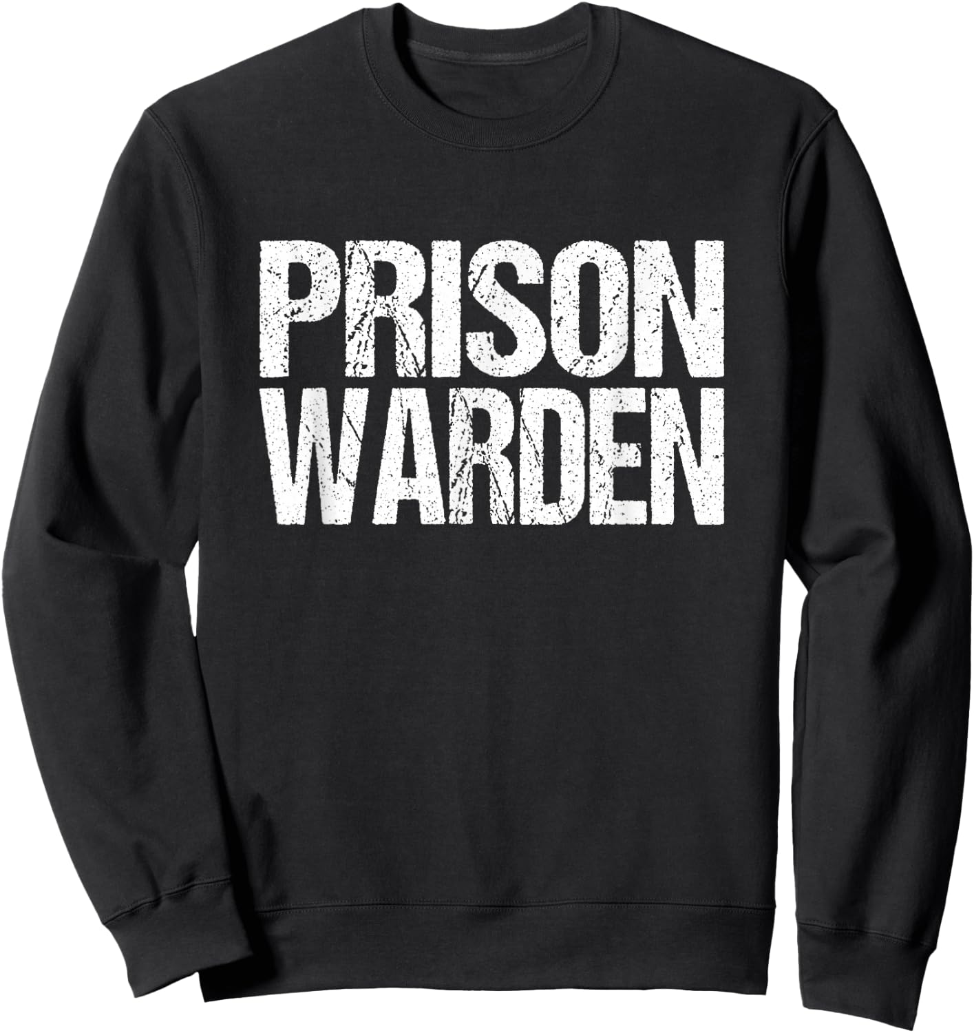 Prison Warden Police Officer Guard Lazy Halloween Costume Sweatshirt - Sweatshirt | Black