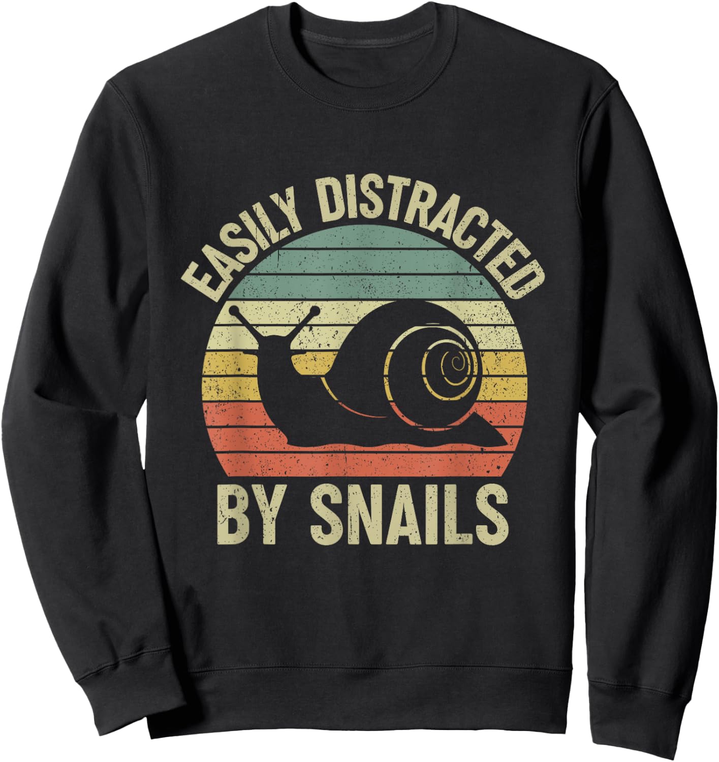 Easily Distracted by Snails Sweatshirt - Sweatshirt | Black