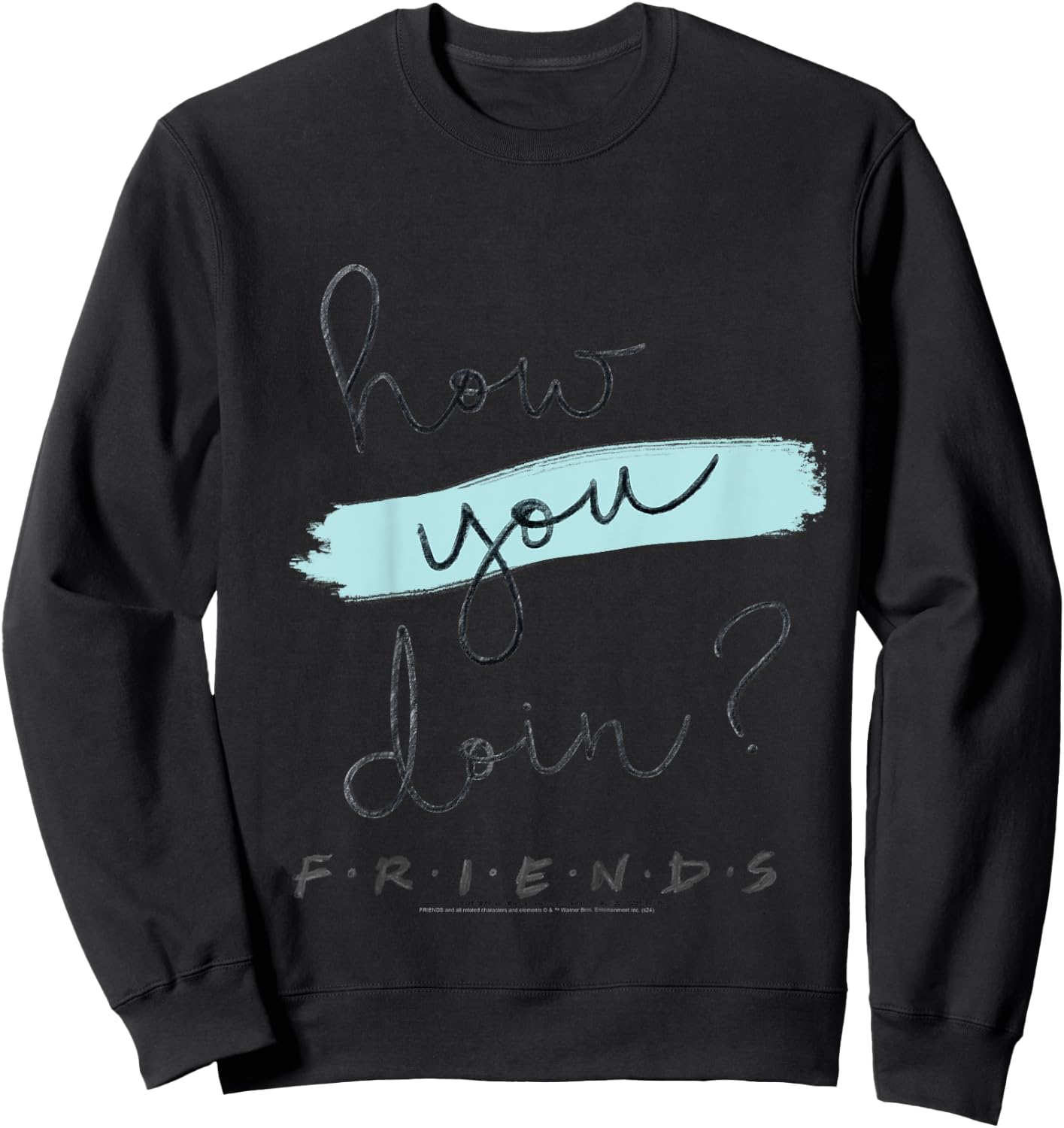 Kids Friends How You Doin Handwriting Camiseta , Black, 2 Sweatshirt - Sweatshirt | Black
