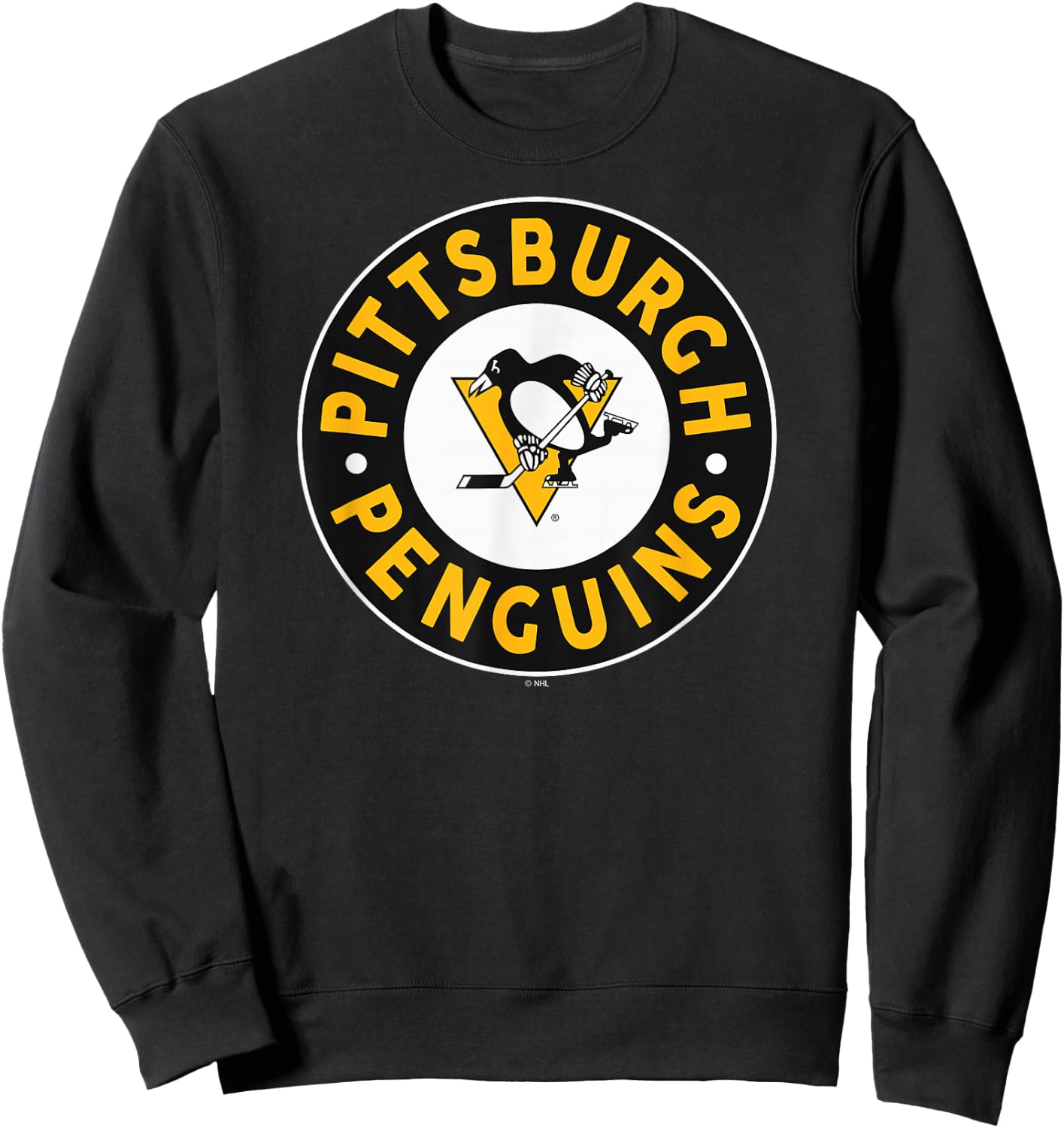 Pittsburgh Penguins Symbol Dark Heather Officially Licensed Sweatshirt - Sweatshirt | Black