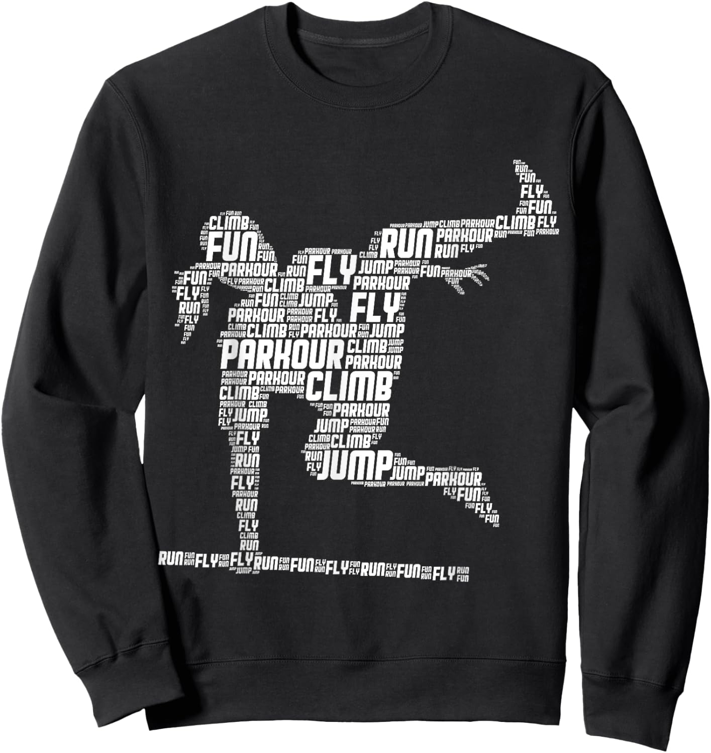 Parkour Girl Freerunner Freerunning Traceur Women Girls Sweatshirt - Sweatshirt | Black