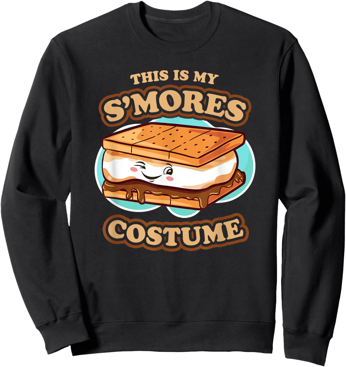 This Is My Smores Costume Funny Halloween Party Graphic Sweatshirt - Sweatshirt | Black
