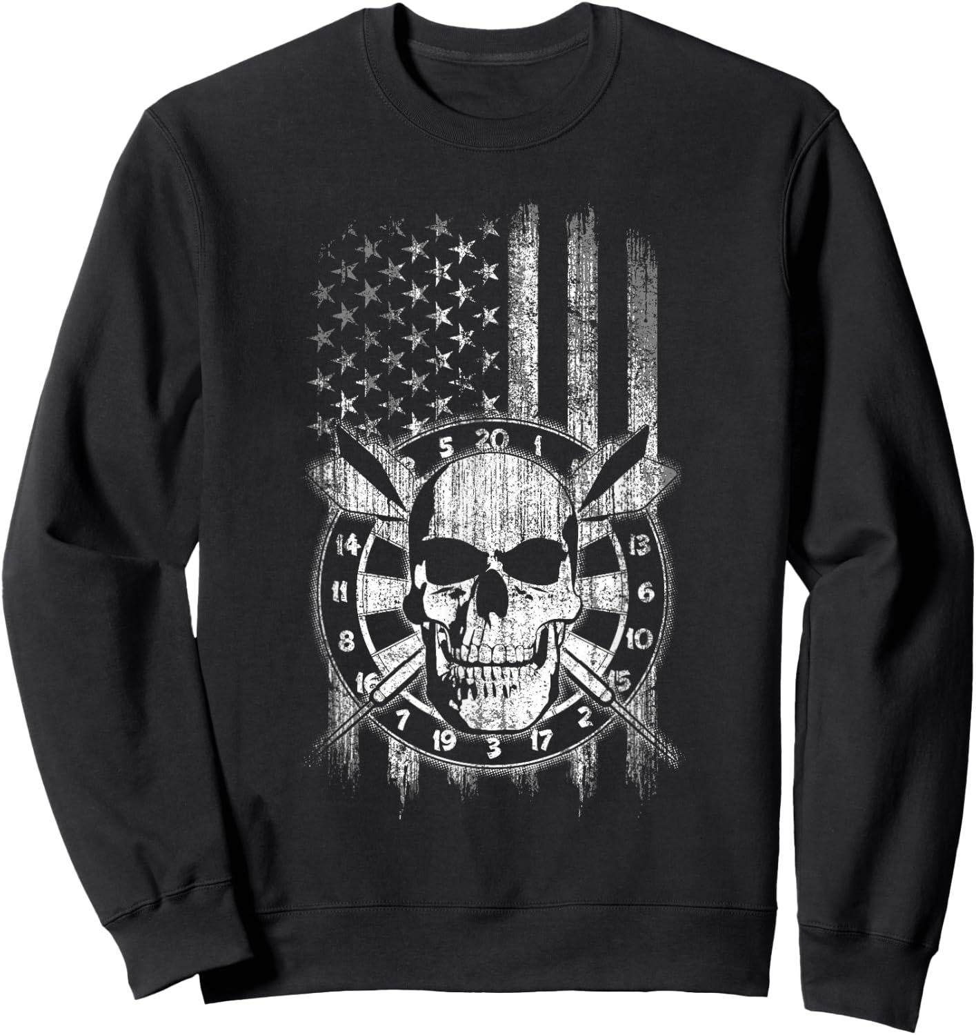 Darts USA American Flag Kids Men Sweatshirt - Sweatshirt | Black