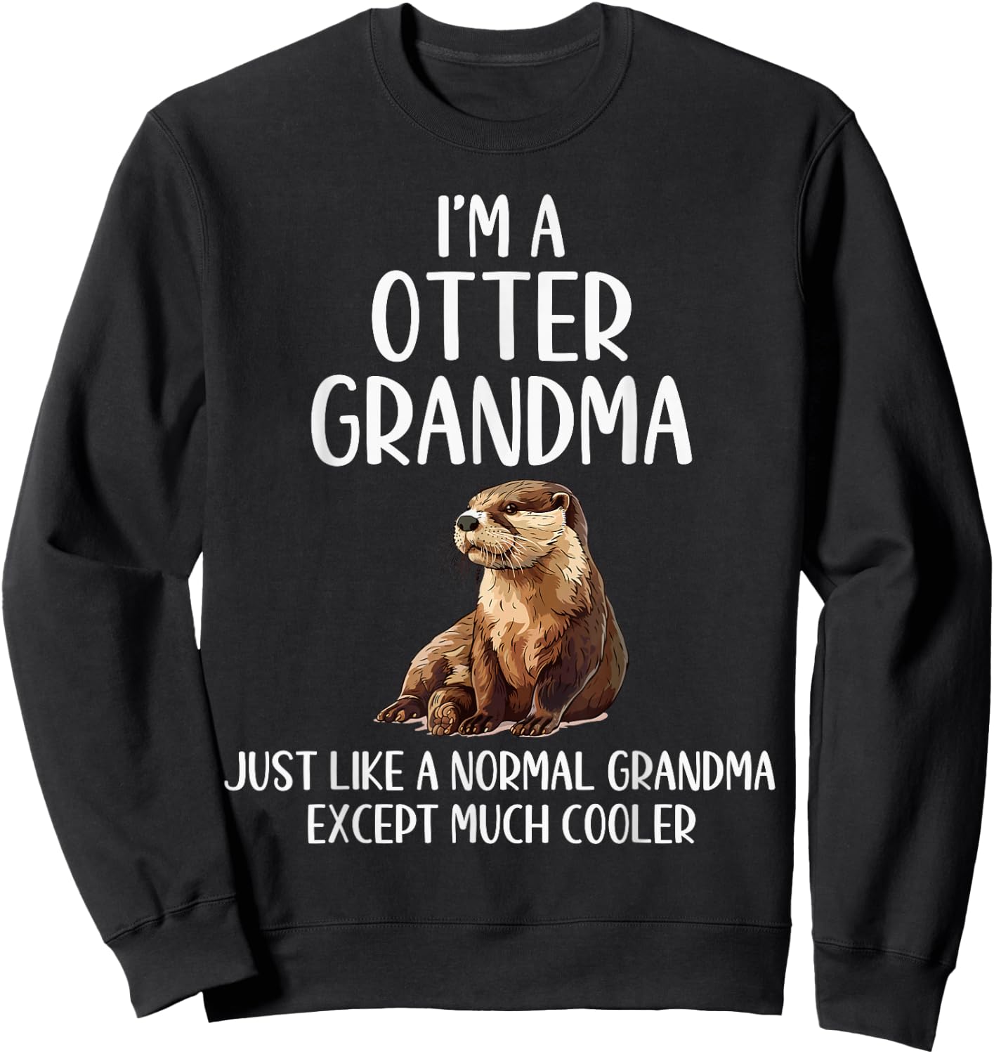 Otter Grandma Definition Otter Animal Lovers Mothers Day Sweatshirt - Sweatshirt | Black