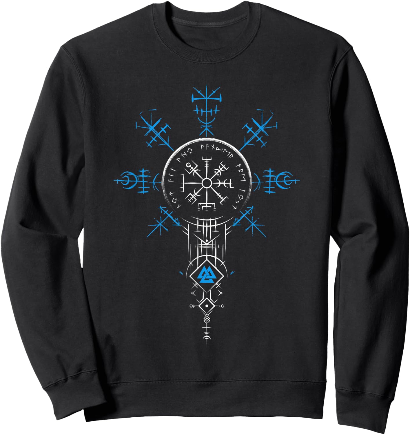Klassisches Keltischer Vikinger Vegvisir Kompass Viking , black Sweatshirt - Sweatshirt | Black