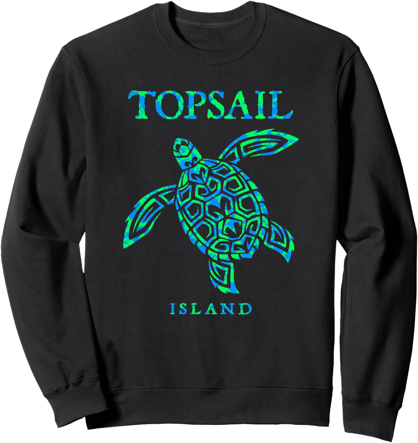 Topsail Island North Carolina Sea Turtle Vacation Souvenir Sweatshirt - Sweatshirt | Black