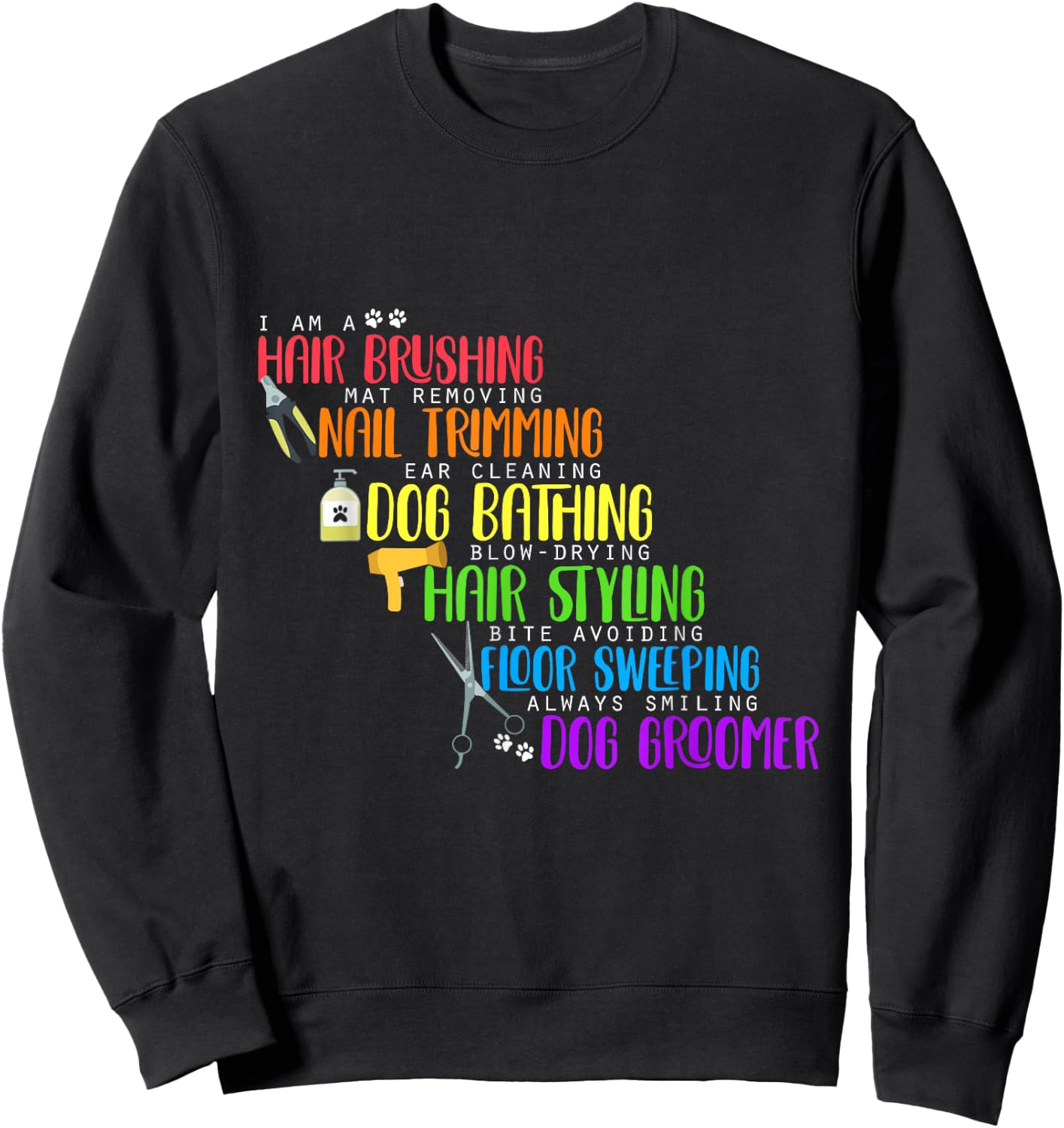 Funny Dog Hairdresser, Dog Hairdresser Furologe Pet Lover Sweatshirt - Sweatshirt | Black
