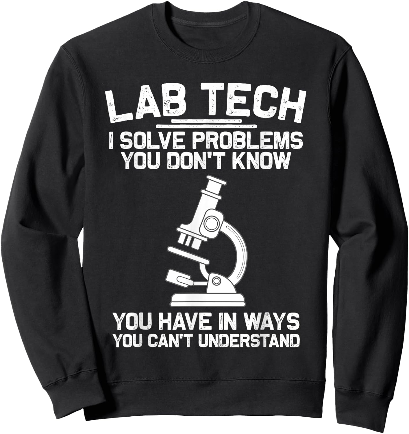 Funny Lab Tech Art Women Medical Laboratory Lab Week Sweatshirt - Sweatshirt | Black