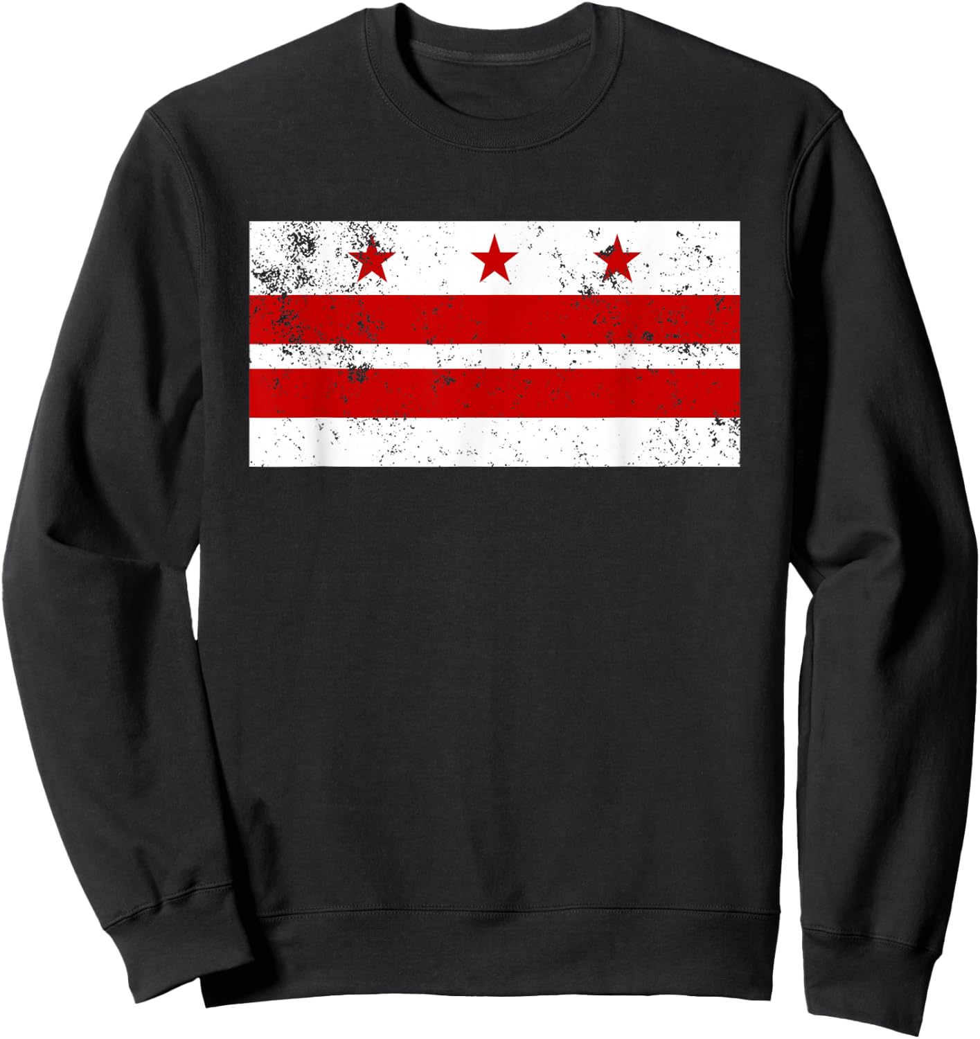 District of Columbia Flag DC Retro Sweatshirt - Sweatshirt | Black