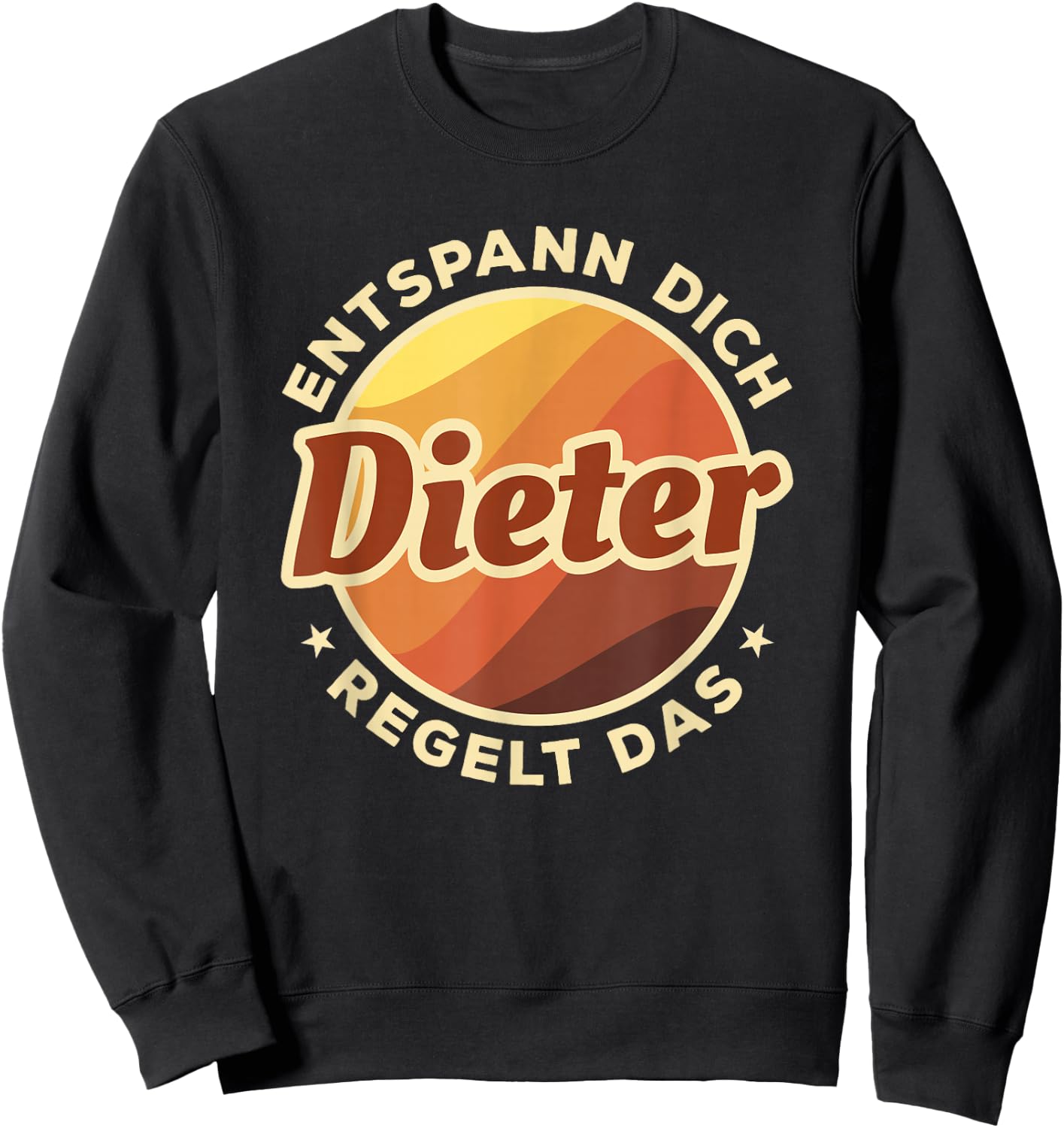Herren Entspann Dich Dieter regelt das Sweatshirt - Sweatshirt | Black