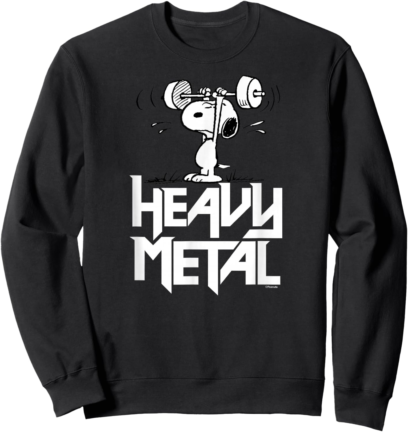 Peanuts Heavy Metal Snoopy Sweatshirt - Sweatshirt | Black