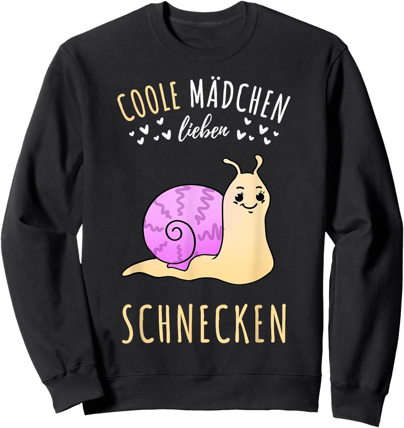 Coole Mädchen lieben Schnecken Geschenk Sweatshirt - Sweatshirt | Black