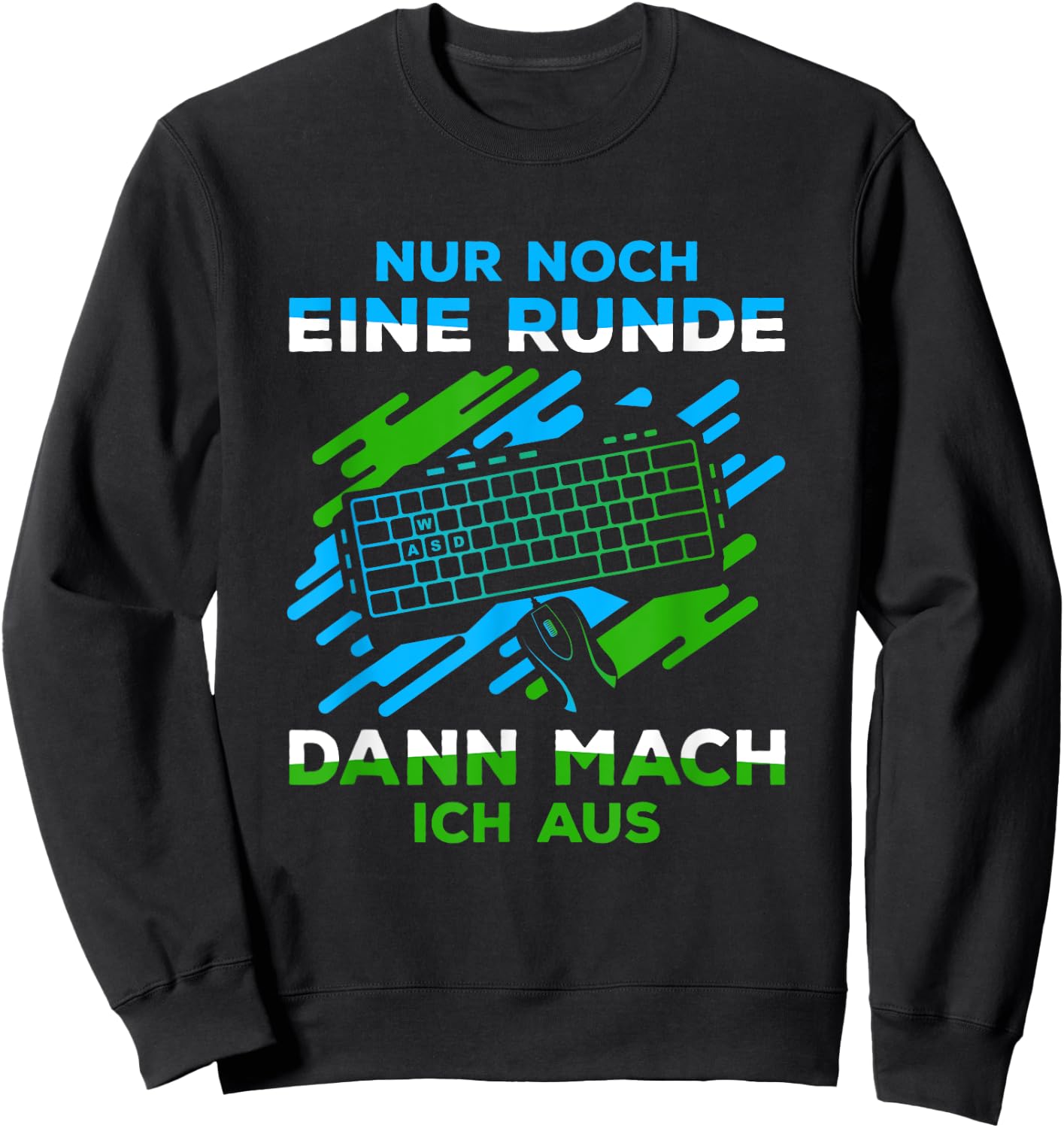 with German Text "Nur noch eine Runde "Nur noch eine Runde [German Language] Sweatshirt - Sweatshirt | Black