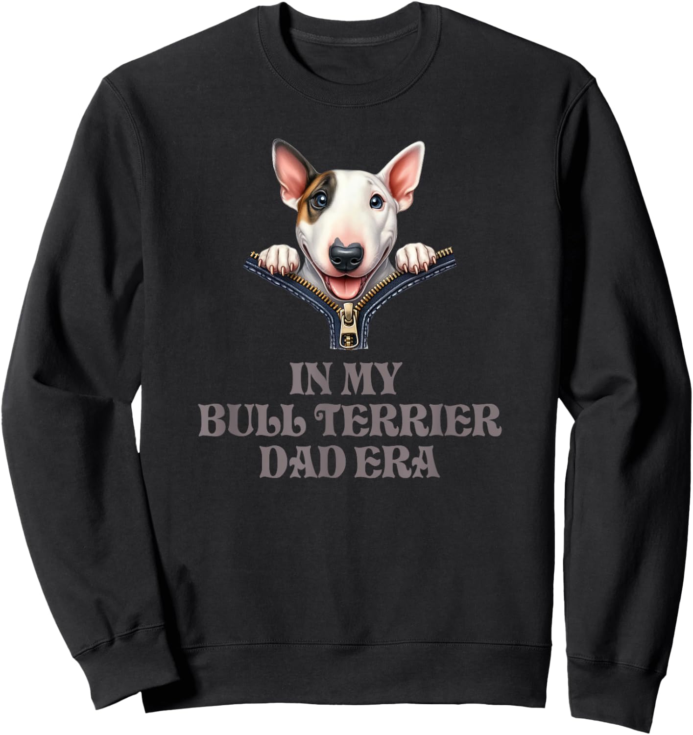 In My Bull Terrier Dad Era Sweatshirt - Sweatshirt | Black