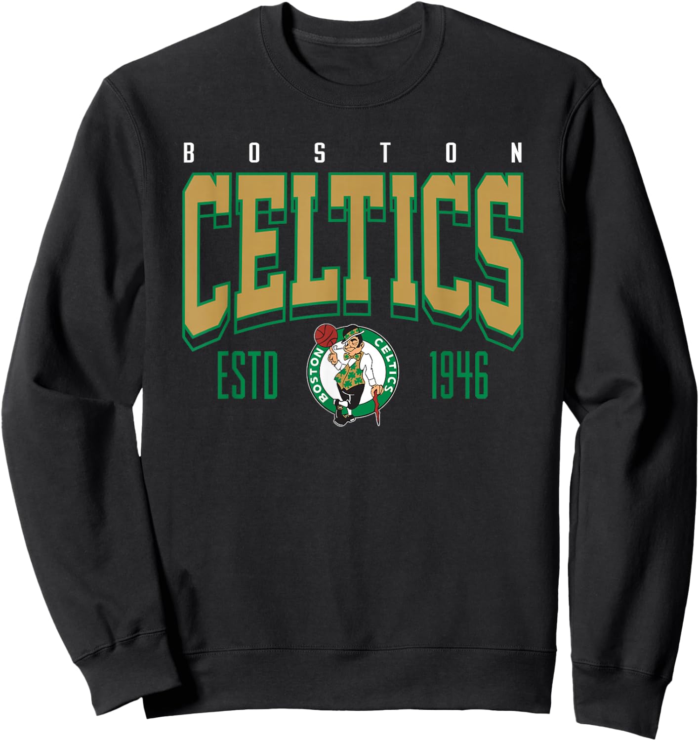 NBA Official Boston Celtics Battle Tested Sweatshirt - Sweatshirt | Black