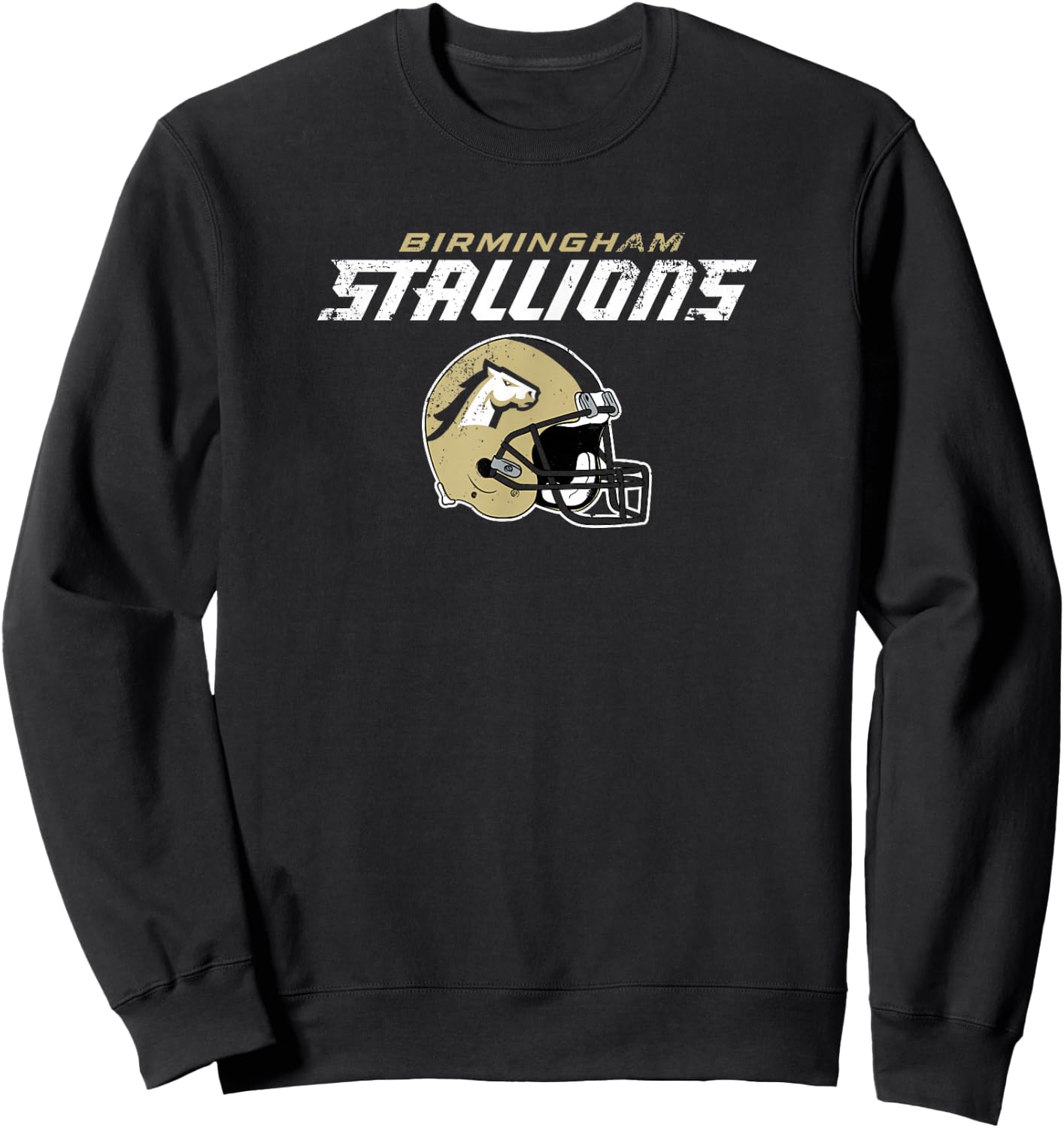 Birmingham Stallions: Vintage Helmet Sweatshirt - Sweatshirt | Black