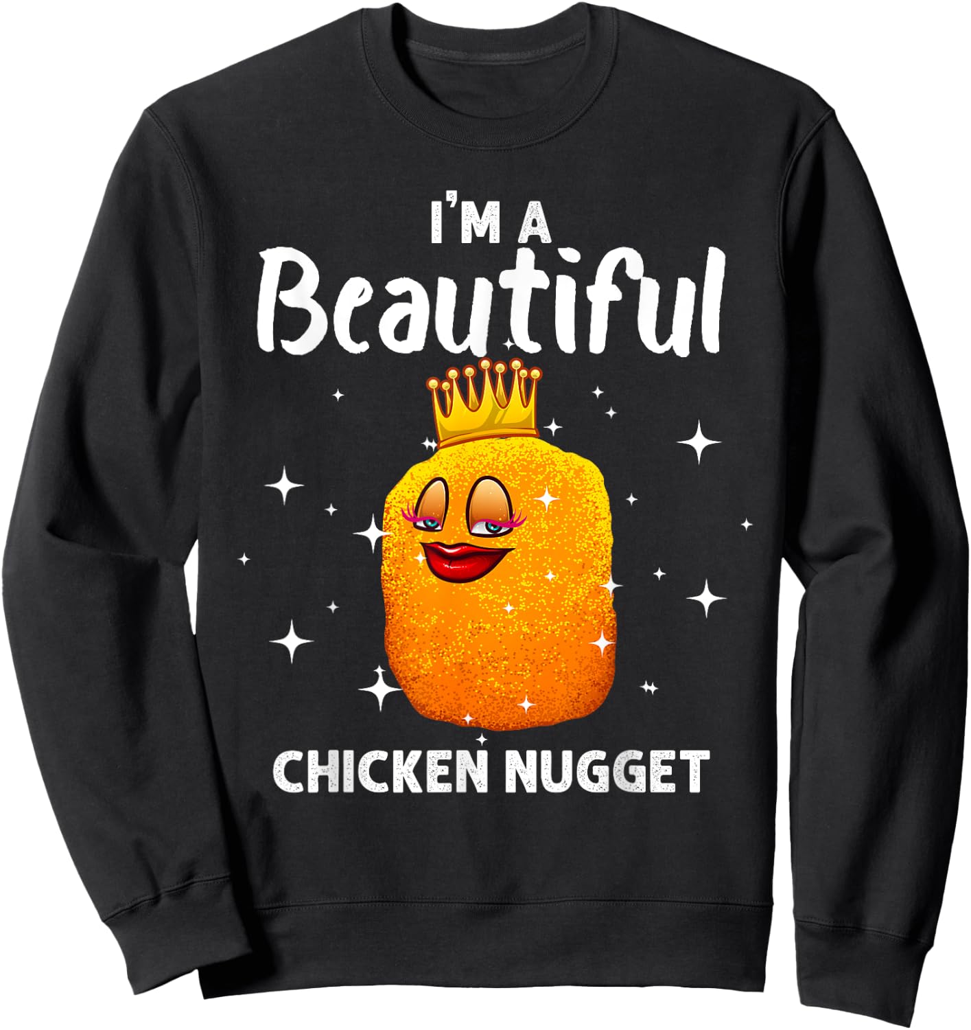 Funny Chicken Nugget Women Nug Life Chicken Lover Sweatshirt - Sweatshirt | Black