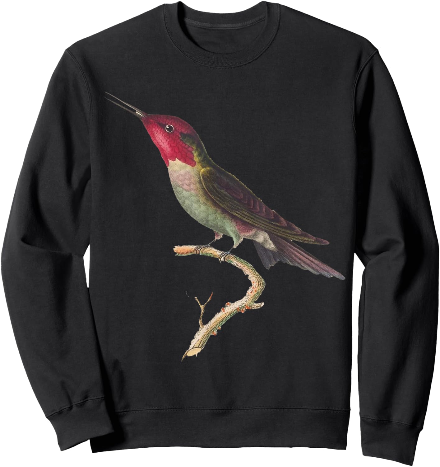 Hummingbird Beautiful Anna’s Hummingbird Sweatshirt - Sweatshirt | Black
