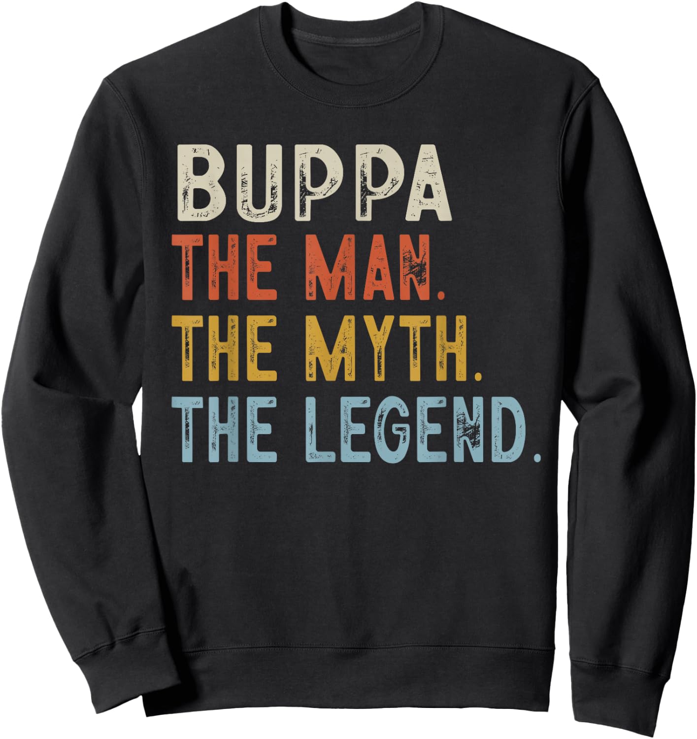 BUPPA The Grandpa The Myth The Legend Fathers Day Vintage Sweatshirt - Sweatshirt | Black