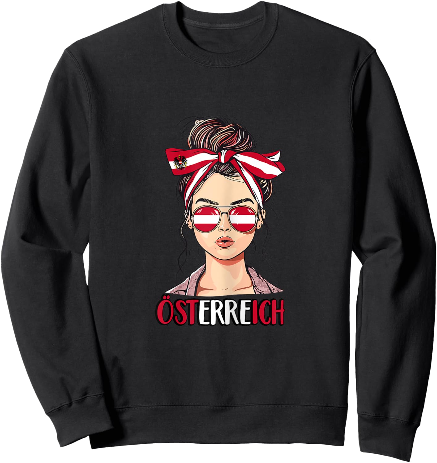 Austria Girls' Football Championship 2024 Fan Item , White Sweatshirt - Sweatshirt | Black