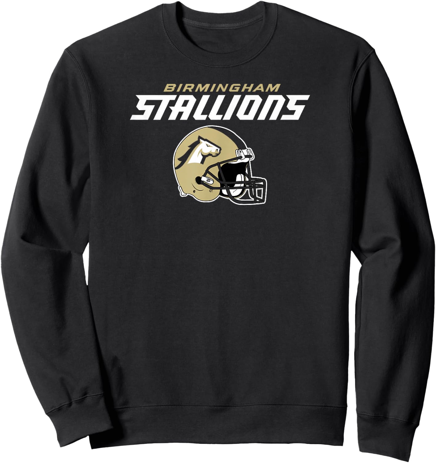 Birmingham Stallions - Vintage Helmet - Birmingham UFL Sweatshirt - Sweatshirt | Black