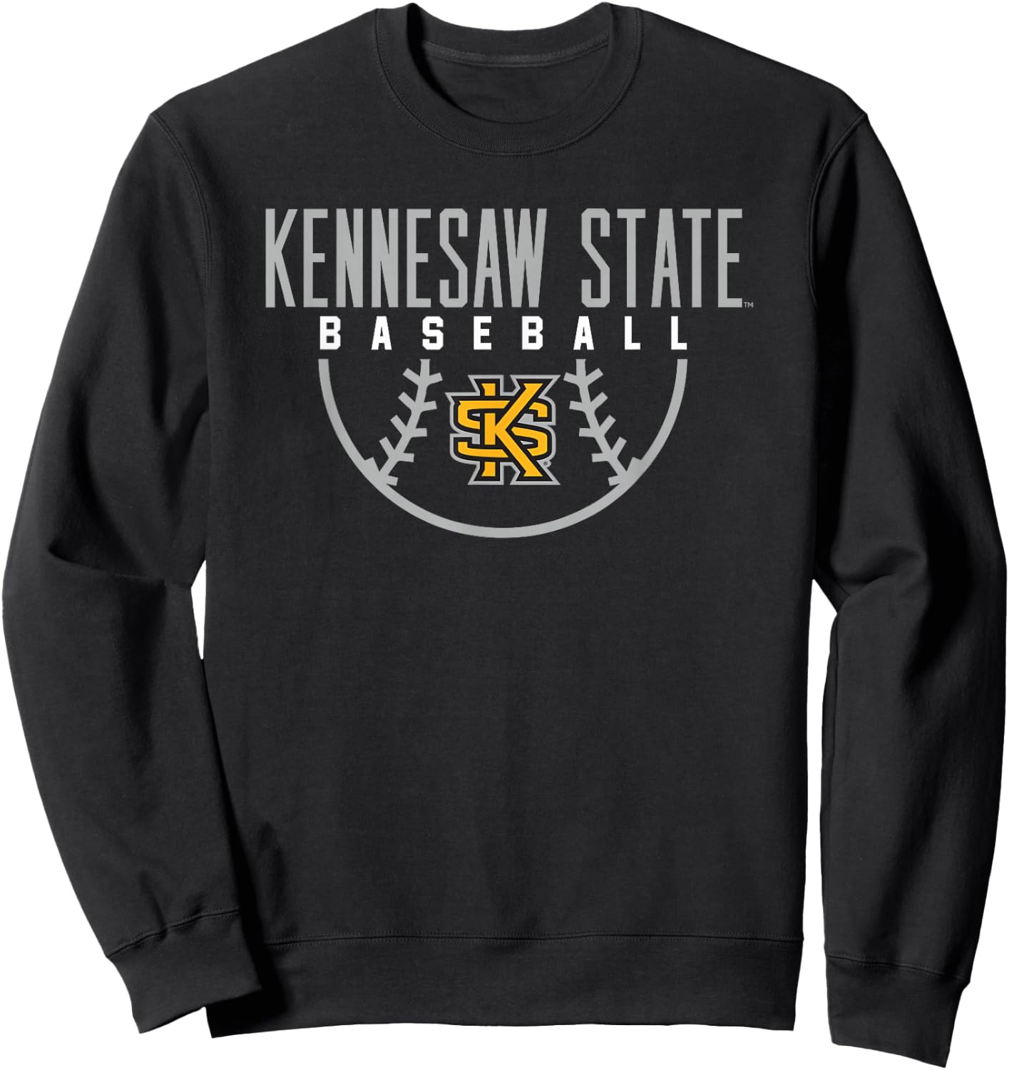 Kennesaw State University Owls Baseball Arch Sweatshirt - Sweatshirt | Black