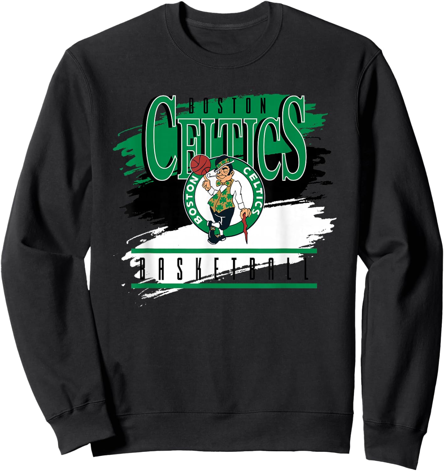 NBA Official Boston Celtics Spilled Paint Sweatshirt - Sweatshirt | Black
