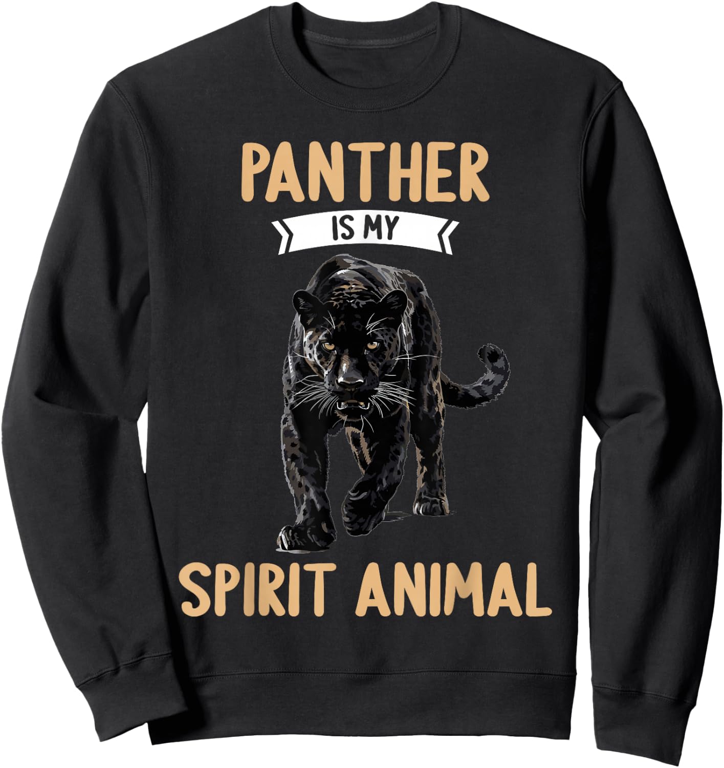 Panthers Panther is my spirit animal Sweatshirt - Sweatshirt | Black
