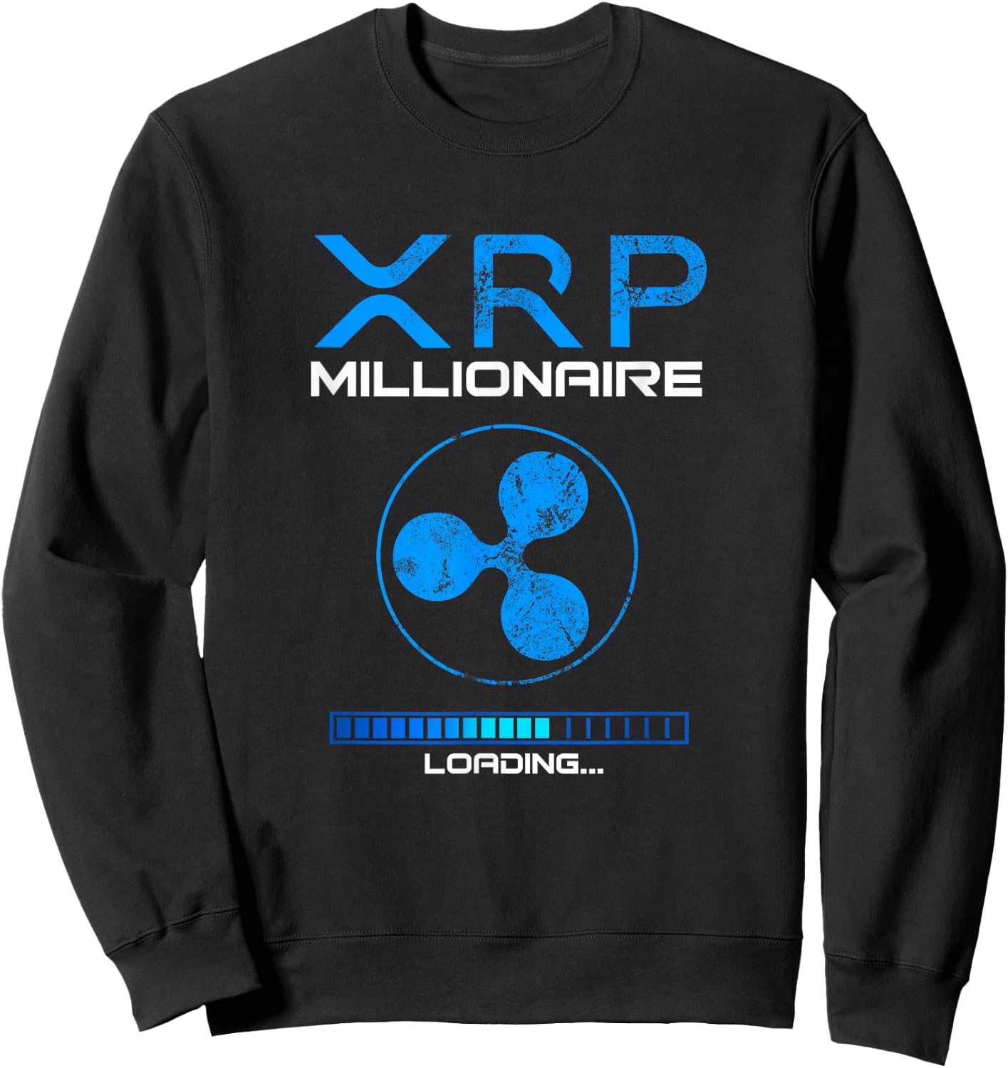 Loading Ripple Token by XRP Crypto MILLIONAIRE , Black, S Sweatshirt - Sweatshirt | Black