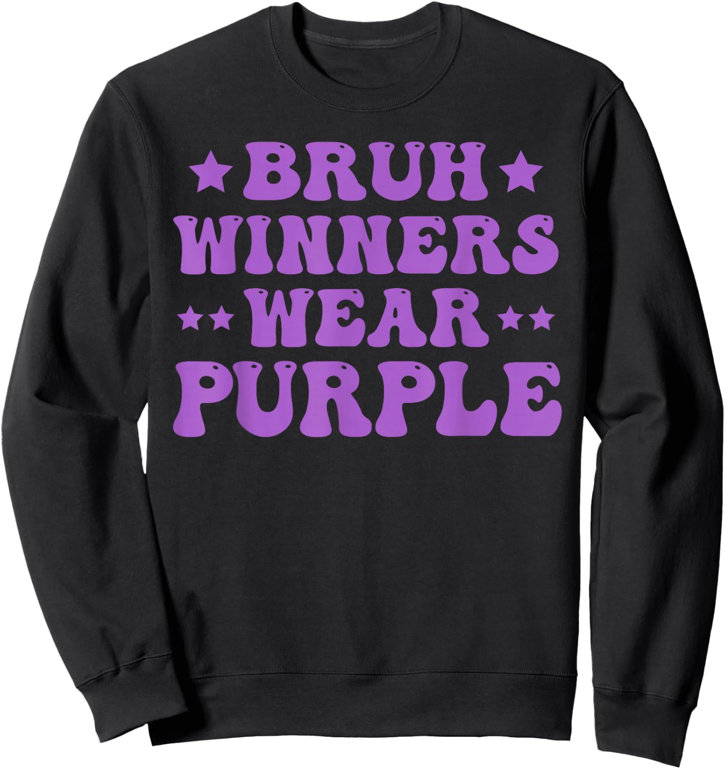 Winners Wear Purple Camp Team Spirit Week Matching Colors Sweatshirt - Sweatshirt | Black