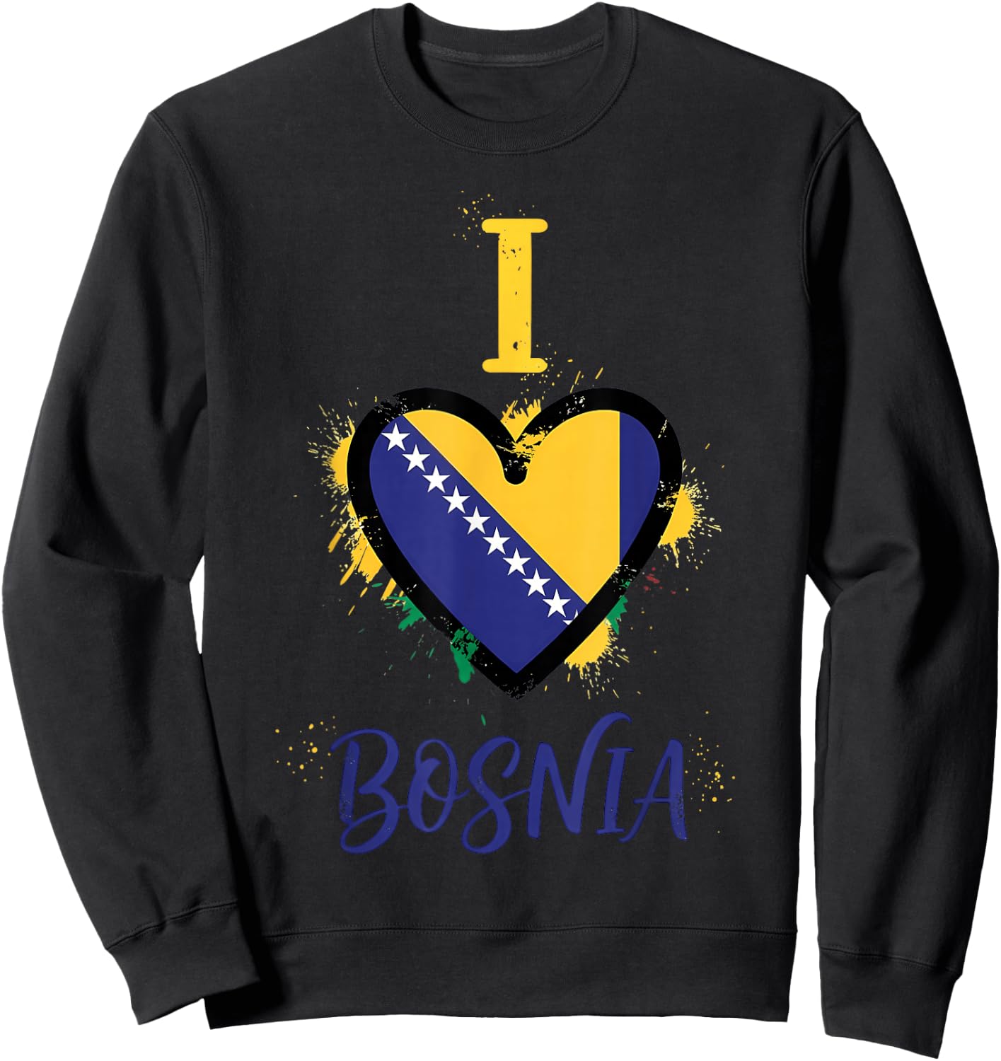 Bosnia Flag Bosnia and Herzegovina Roots Sweatshirt - Sweatshirt | Black