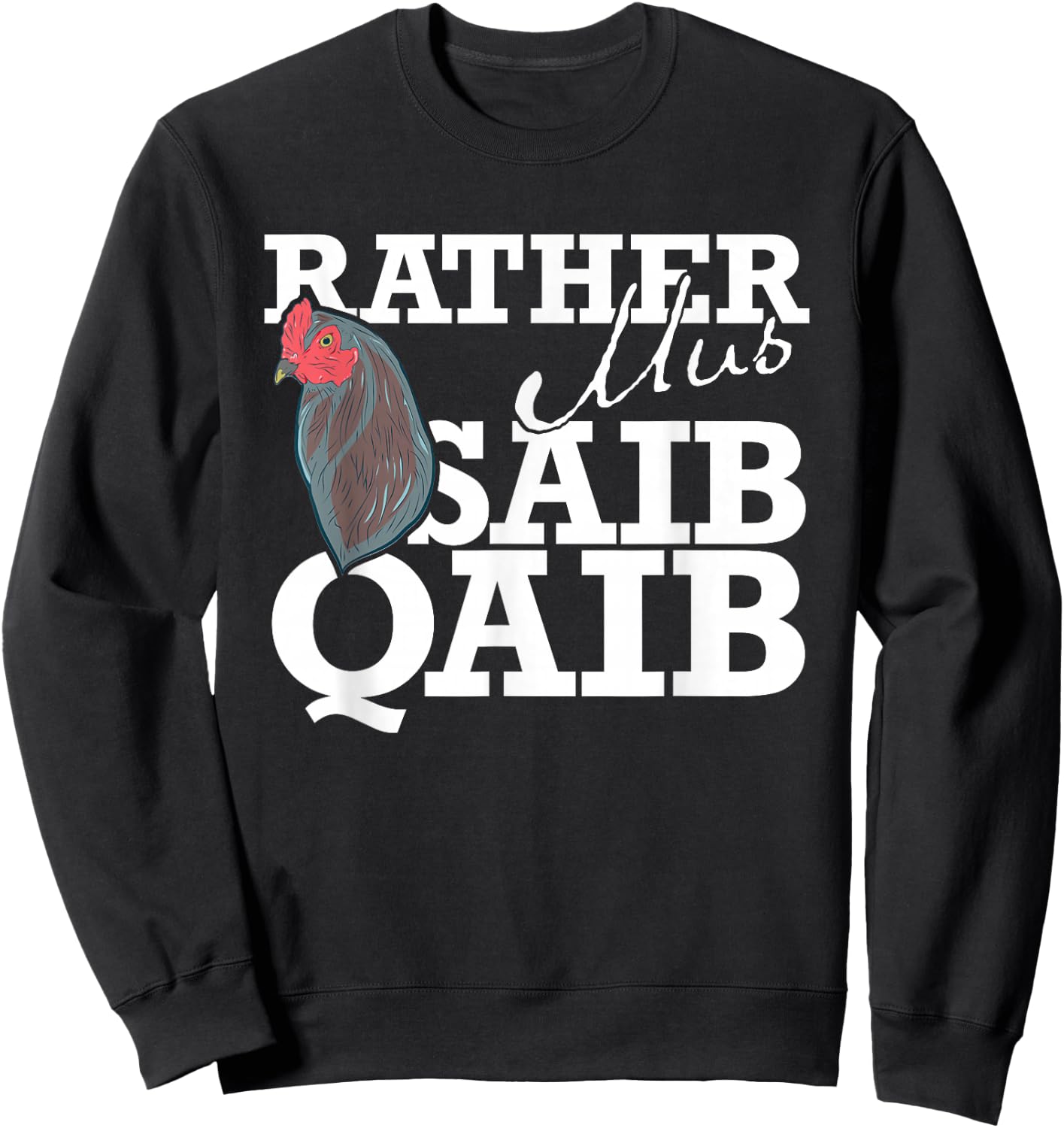 Rather Mus Saib Qaib / Chicken Hmong Sweatshirt - Sweatshirt | Black
