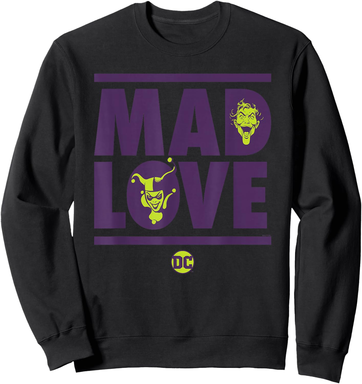 Batman Valentine's Day Joker Harley Quinn Mad Love Sweatshirt - Sweatshirt | Black