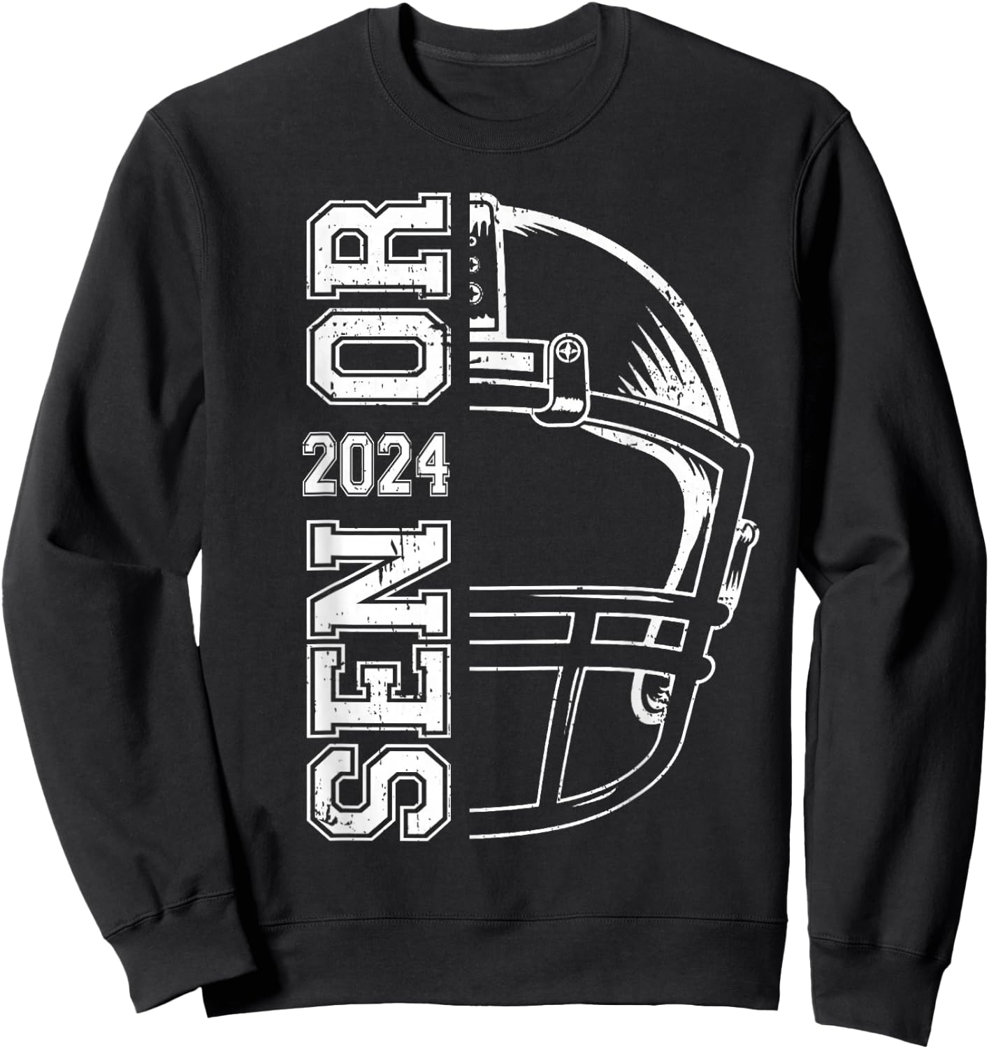 Game Day Helmet American Football Senior 2024 Graduation Sweatshirt - Sweatshirt | Black